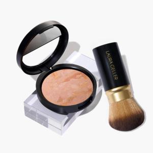 imageLAURA GELLER Baked BalancenBrighten Foundation with Retractable Airbrush Kabuki Brush Makeup Set Fair 2 PC