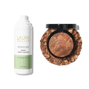 imageLAURA GELLER NEW YORK Baked BalancenBrighten Powder Foundation Deep  Spackle Mist Boost with Cooling Aloe