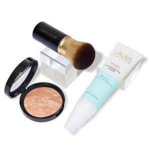 imageLAURA GELLER NEW YORK Lauras MustHaves Kit 3pc Baked BalancenBrighten Powder Foundation Fair  Spackle Skin Perfecting Makeup Primer Hydrate  Airbrush Round Kabuki Brush03 Light
