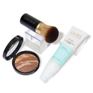 imageLAURA GELLER NEW YORK Lauras MustHaves Kit 3pc Baked BalancenBrighten Powder Foundation Fair  Spackle Skin Perfecting Makeup Primer Hydrate  Airbrush Round Kabuki Brush07 Tan