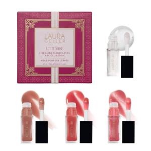 imageLAURA GELLER NEW YORK Let It Shine Boxed Gift Set  Includes 4 Fine Shine Glossy Lip Oils in Exclusive New Shades  Hydrating Lip Treatment with Peptides09 Let it Shine Collection
