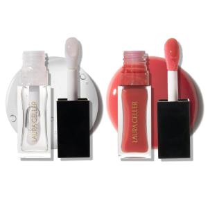 imageLAURA GELLER NEW YORK Let It Shine Boxed Gift Set  Includes 4 Fine Shine Glossy Lip Oils in Exclusive New Shades  Hydrating Lip Treatment with Peptides07 Rose Garden  Glass Half Full