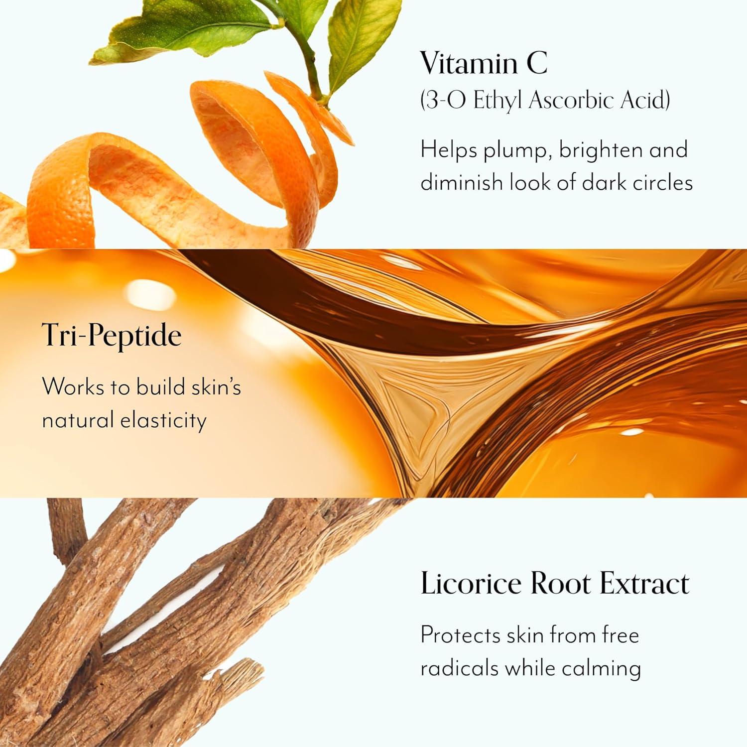 imageBliss Bright Idea Vitamin C Eye Cream  Brighten ampamp Hydrate AntiAging Treatment Reduces Fine Lines Boosts Collagen ampamp Firms 3OEthyl Ascorbic Acid TriPeptide ampamp Licorice Root 05fl oz