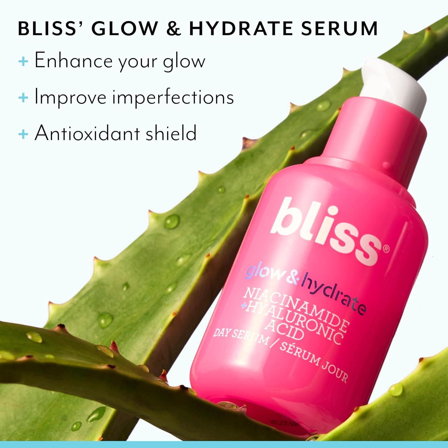 imageBliss Glow ampamp Hydrate Serum  Niacinamide  Hyaluronic Acid Serum  1 Fl Oz  Improves Dullness Hydrates Replenishes ampamp Defends Skin  Lightweight Hydration  Clean  Vegan ampamp Cruelty Free