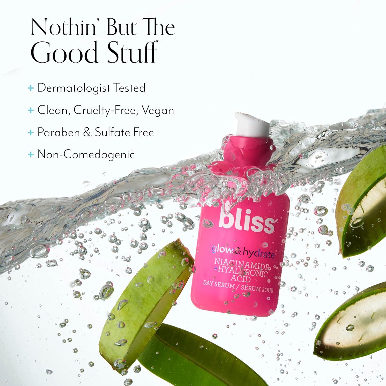 imageBliss Glow ampamp Hydrate Serum  Niacinamide  Hyaluronic Acid Serum  1 Fl Oz  Improves Dullness Hydrates Replenishes ampamp Defends Skin  Lightweight Hydration  Clean  Vegan ampamp Cruelty Free