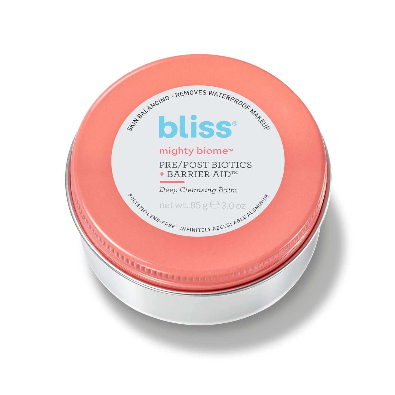 imageBliss Mighty Biome Deep Cleansing Balm  30 Oz  Dissovlves Waterproof Makeup ampamp Impurities  PrePost Biotics  Barrier Aid  Antioxidants Balance Skin Barrier  Clean  Vegan