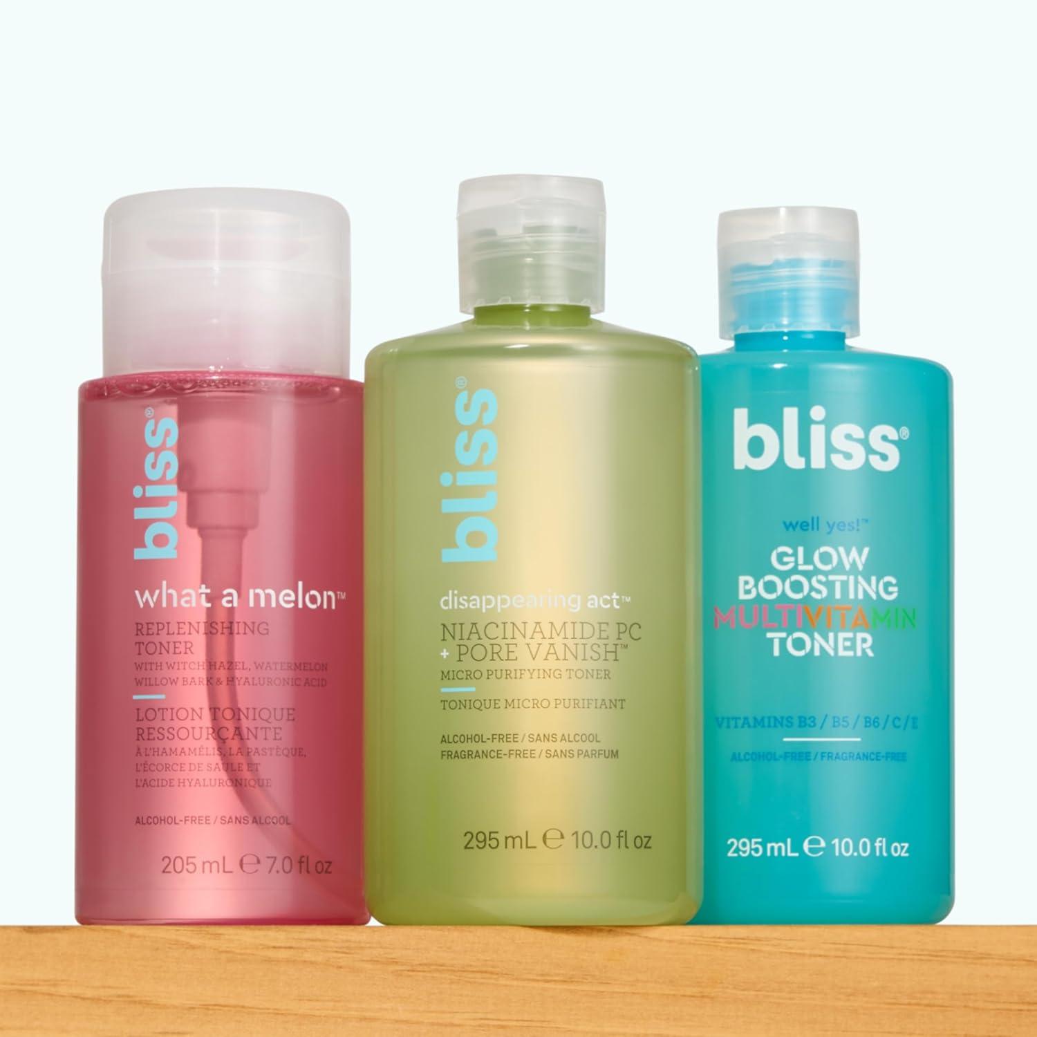 imageBliss What a Melon Replenishing Watermelon Hyaluronic Acid Toner  7 Fl Oz  Witch Hazel ampamp Willow Bark  Hydrates Refreshes and Energizes Tired Skin  Clean  Vegan ampamp CrueltyFreeGlow Boosting Toner