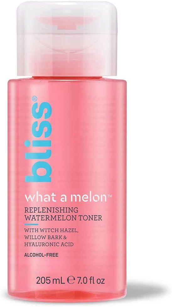 imageBliss What a Melon Replenishing Watermelon Hyaluronic Acid Toner  7 Fl Oz  Witch Hazel ampamp Willow Bark  Hydrates Refreshes and Energizes Tired Skin  Clean  Vegan ampamp CrueltyFreeWhat a Melon Toner