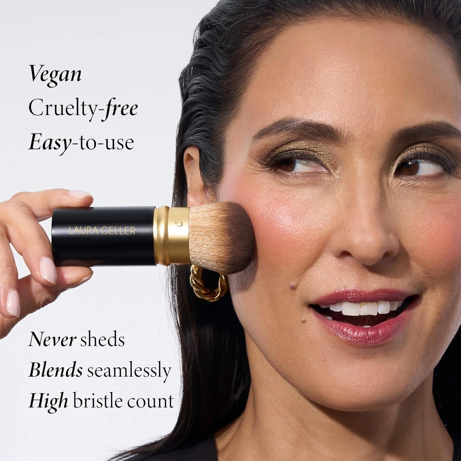 imageLAURA GELLER Baked BalancenBrighten Foundation with Retractable Airbrush Kabuki Brush Makeup Set Tan 2 PC