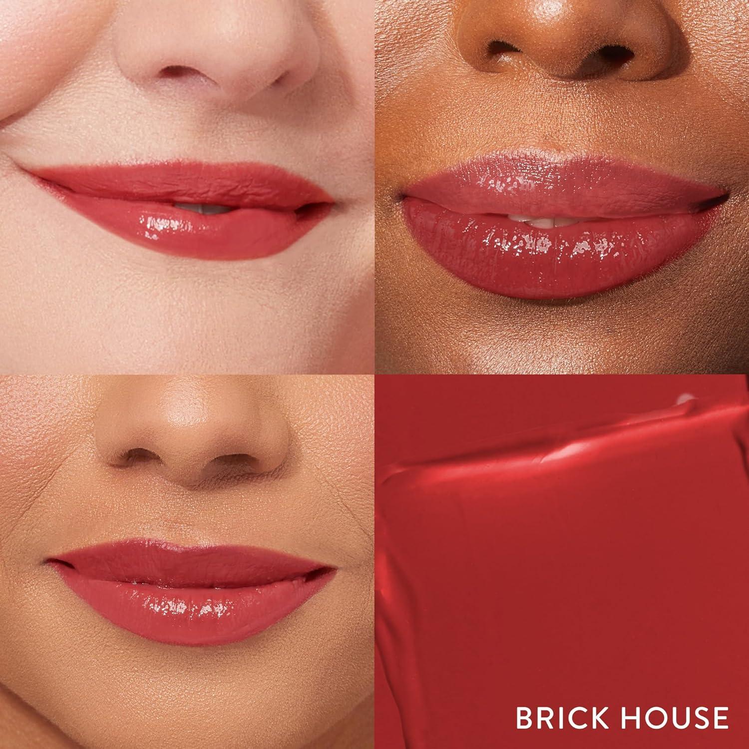 imageLAURA GELLER Clear Lip Oil Glass Half Full ampamp Tinted Hydrating Lip Balm Brick House Duo  Nourishing Lip Kit for Dry Lips Moisturizing Color and Shine