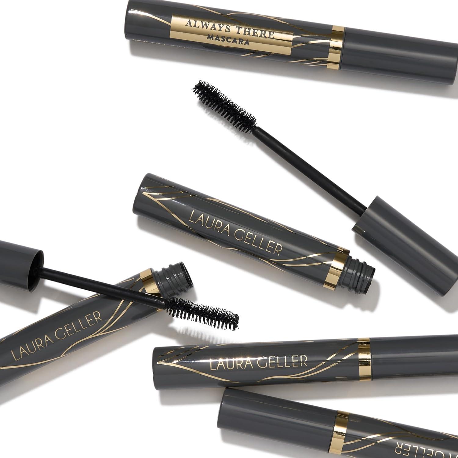 imageLAURA GELLER NEW YORK Always There Lengthening Mascara in Black  Defining Curling Buildable Formula Eye Makeup Innovative Lengthening Brush  1 count037 Fl Oz Pack of 1
