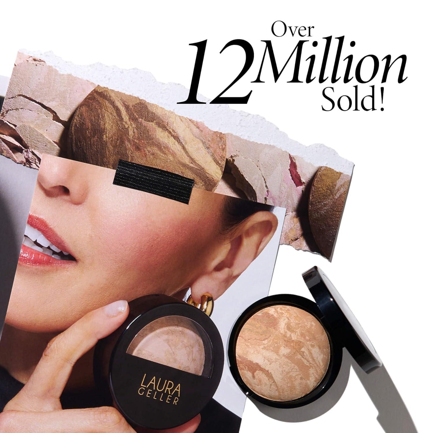 imageLAURA GELLER NEW YORK AwardWinning Baked BalancenBrighten Color Correcting Powder Foundation  Light  Buildable Light to Medium Coverage  DemiMatte Natural Finish06 Sand