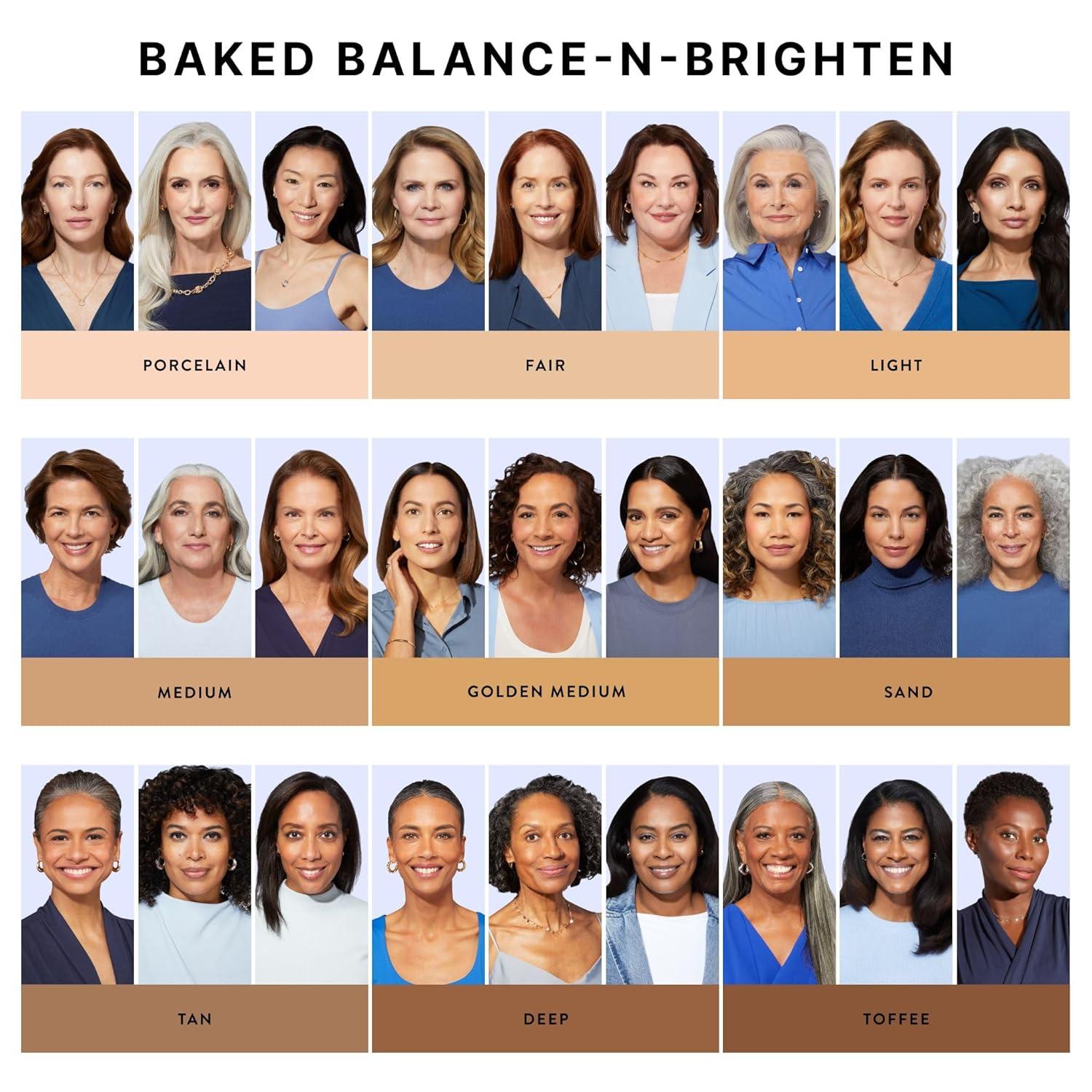 imageLAURA GELLER NEW YORK AwardWinning Baked BalancenBrighten Color Correcting Powder Foundation  Light  Buildable Light to Medium Coverage  DemiMatte Natural Finish05 Golden Medium