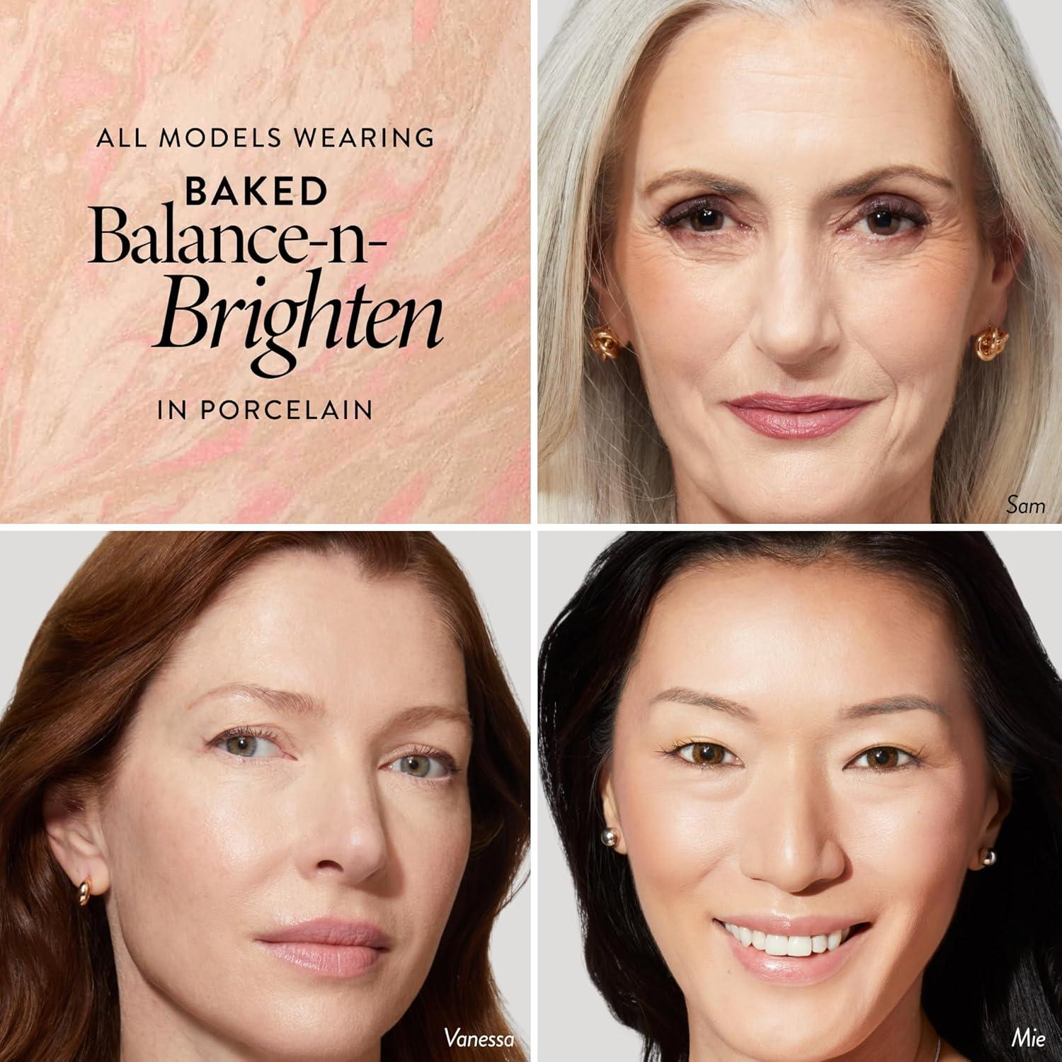 imageLAURA GELLER NEW YORK AwardWinning Baked BalancenBrighten Color Correcting Powder Foundation  Light  Buildable Light to Medium Coverage  DemiMatte Natural Finish101 Porcelain To Go