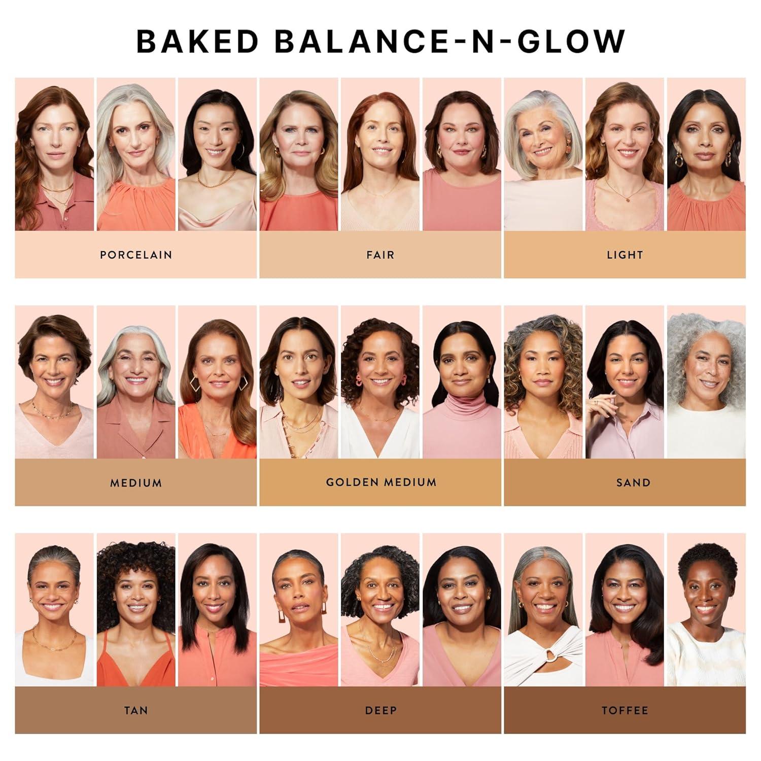imageLAURA GELLER NEW YORK Baked BalanceNGlow Illuminating Color Correcting Foundation  Medium  Retractable Airbrush Kabuki Brush 2 PC