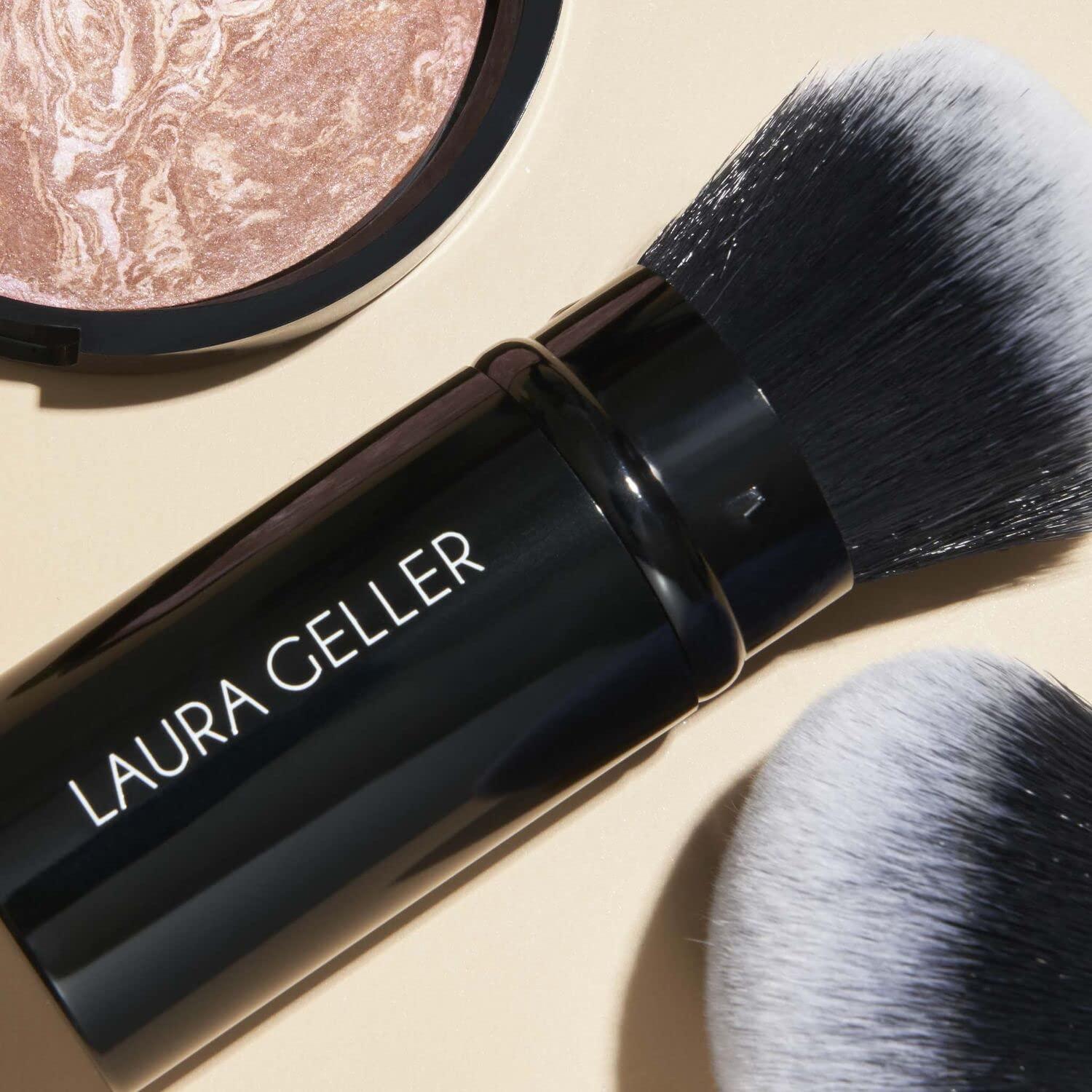 imageLAURA GELLER NEW YORK Baked BalancenBrighten Powder Foundation  Porcelain  Spackle SuperSize Skin Perfecting Makeup Primer  Ethereal Rose Glow  Retractable Airbrush Kabuki Brush