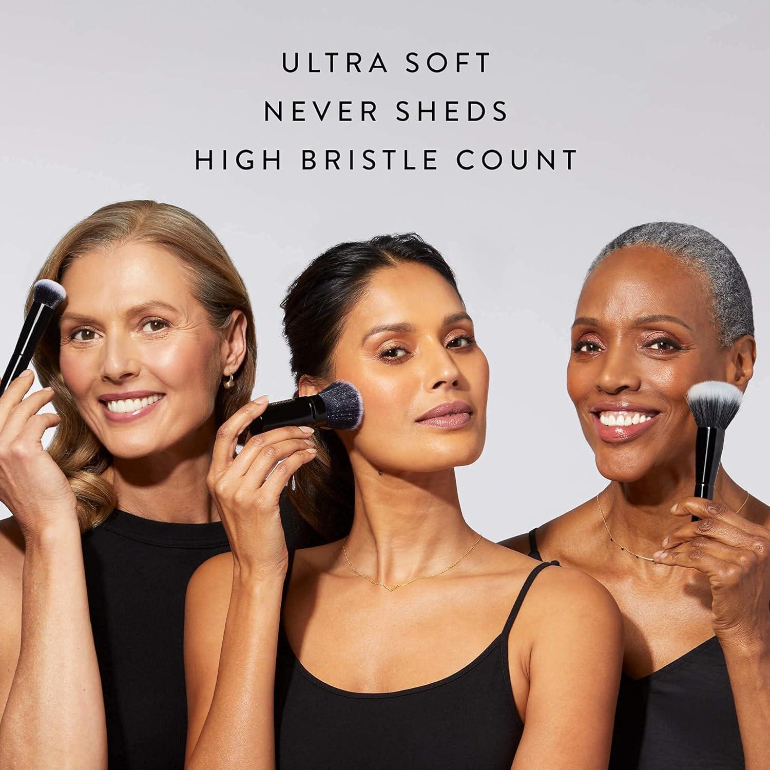 imageLAURA GELLER NEW YORK Baked BalancenBrighten Powder Foundation Porcelain  Retractable Angled Kabuki Brush  Kajal Longwear Length and Volume Black Mascara