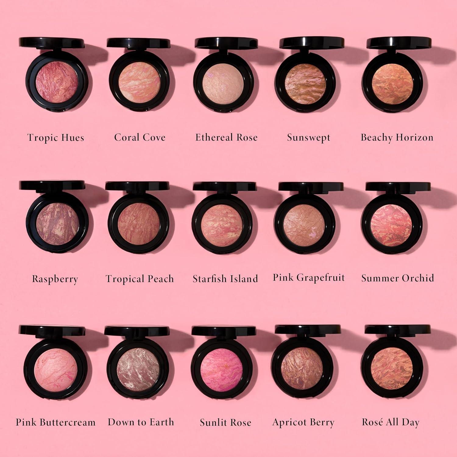 imageLAURA GELLER NEW YORK Baked BlushnBrighten Marbleized Blush  Apricot Berry ampamp Angled Brush 2pc Set05 Sunswept