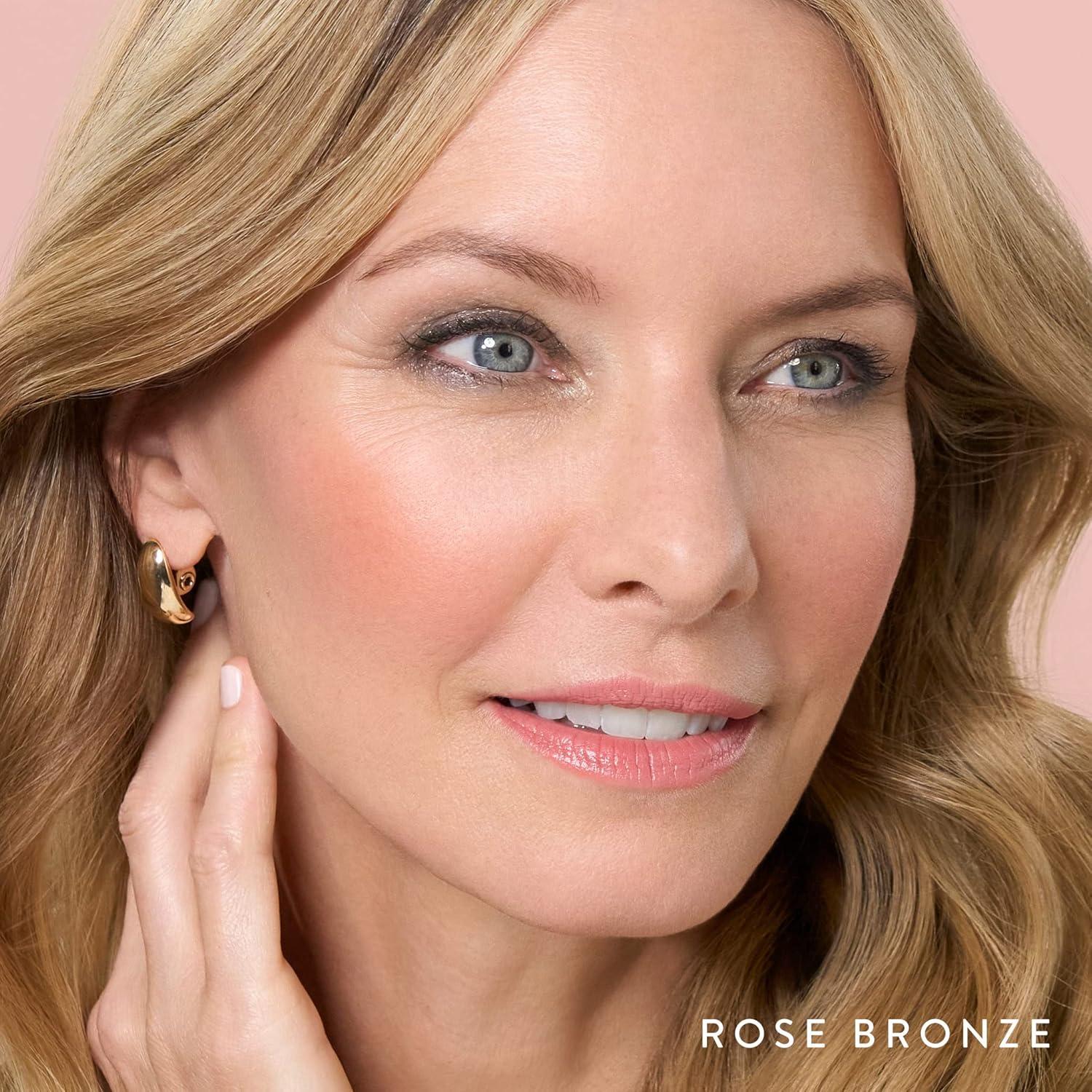 imageLAURA GELLER NEW YORK Baked BlushnBronze 2in1 Bronzer Blush Rose Bronze  Retractable Angled Kabuki BrushRose Bronze  Retractable Angled Kabuki Brush