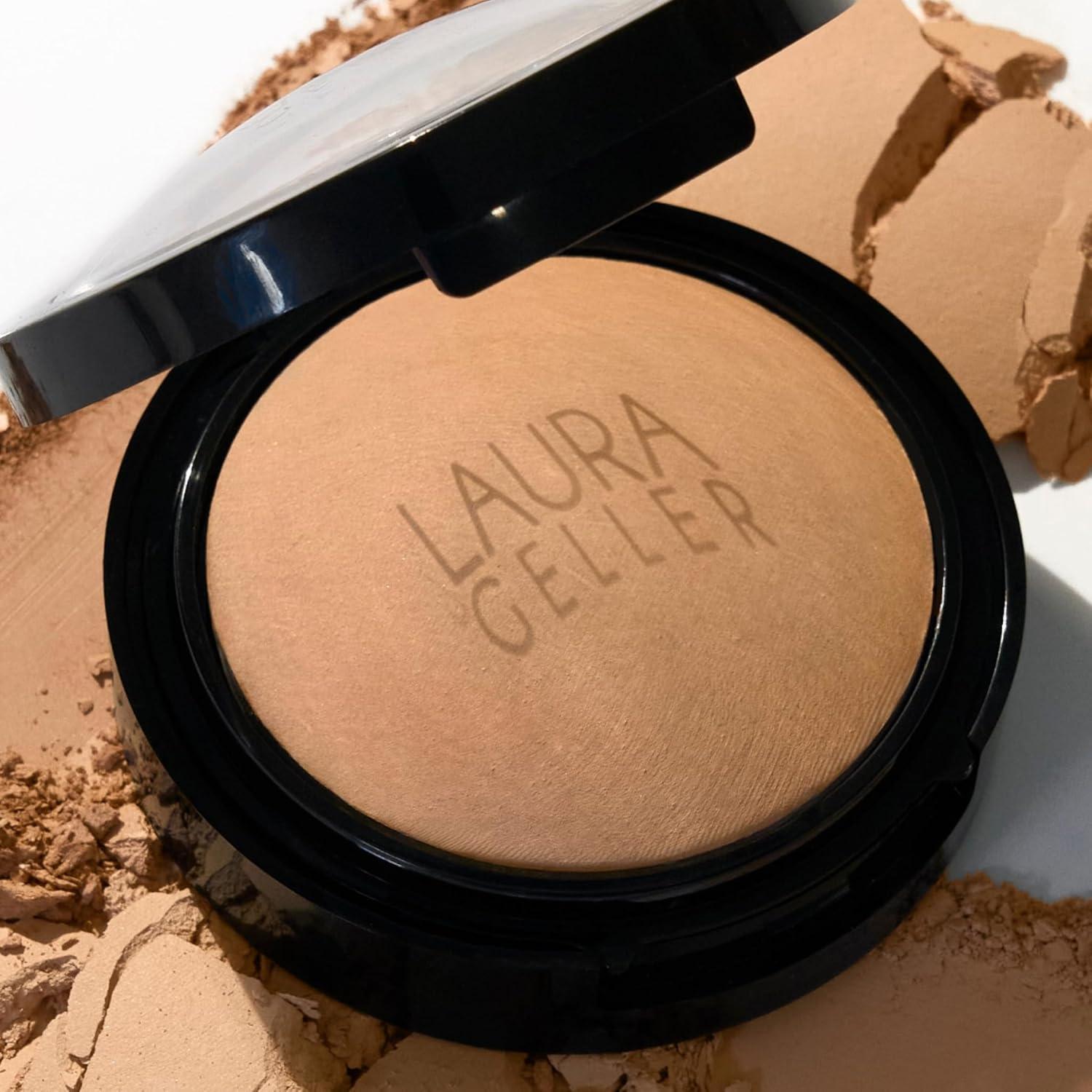 imageLAURA GELLER NEW YORK Baked Double Take Powder Foundation  Medium  Buildable Medium to Full Coverage  Matte Finish01 Porcelain