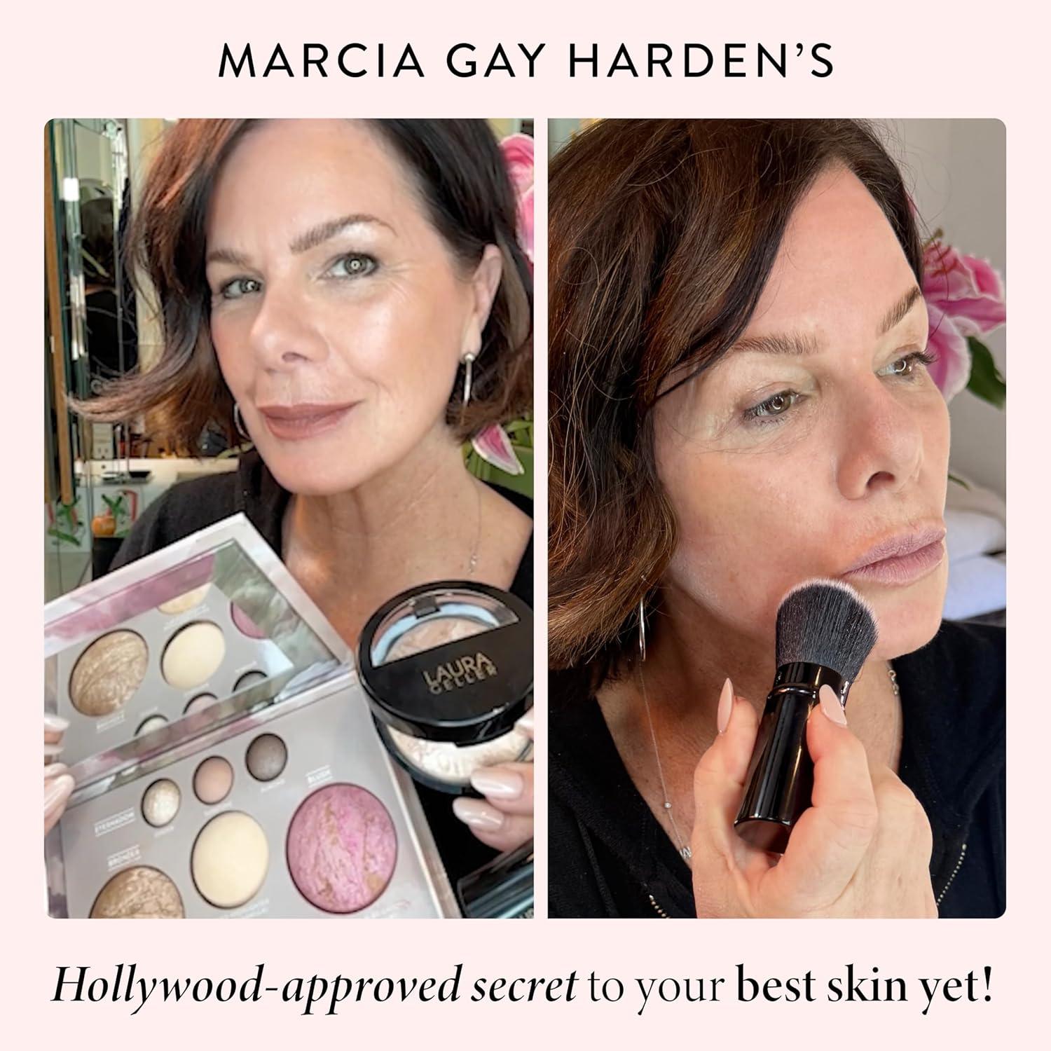 imageLAURA GELLER NEW YORK Baked Starter Kit Fair Best of the Best Full Face Palette  Baked BalancenBrighten Powder Foundation  Retractable Angled Kabuki Brush Set02 Fair