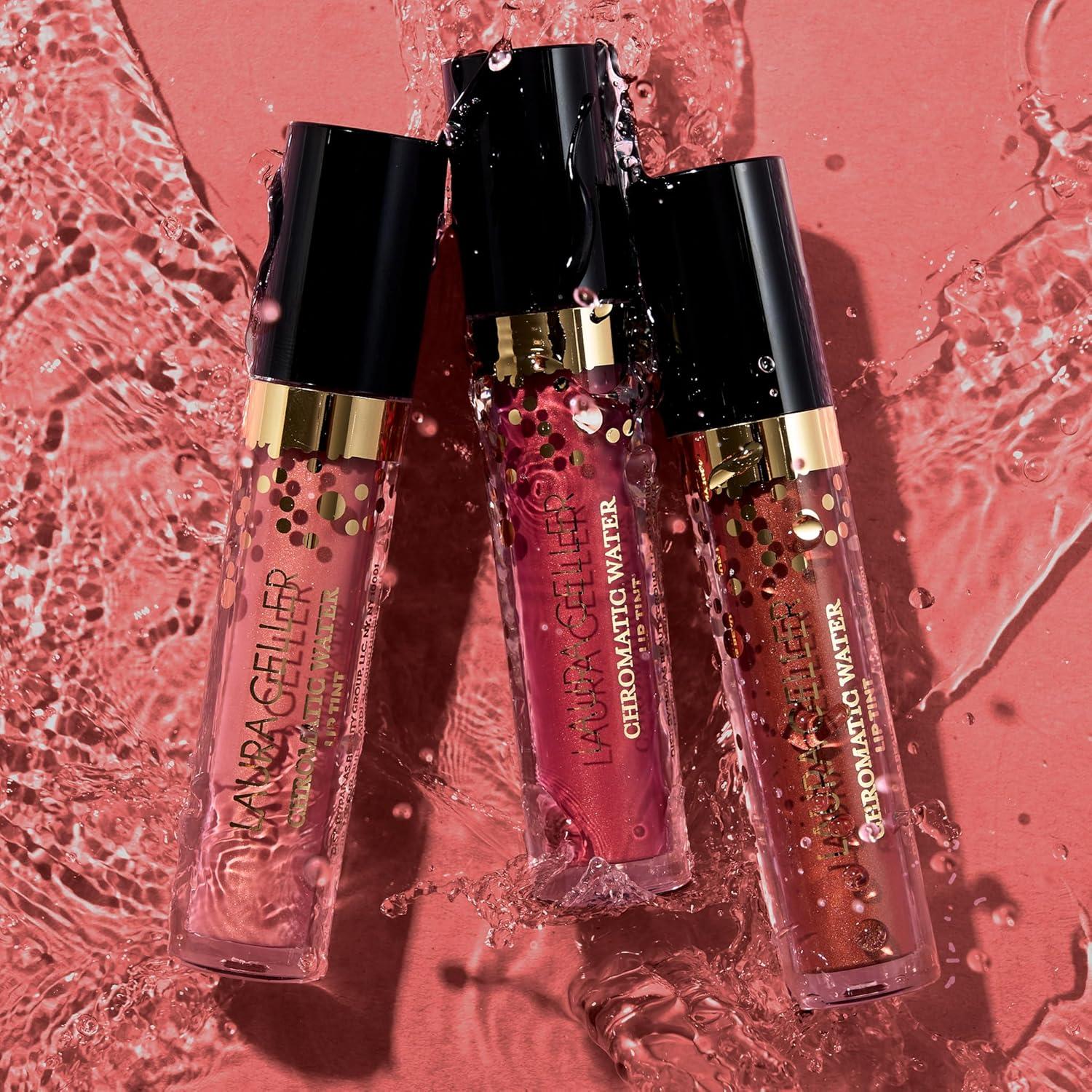 imageLAURA GELLER NEW YORK Chromatic Water Lip Tint Holographic Lip Color WaterBased Formula to Hydrate Dry Lips Tea RoseGinger