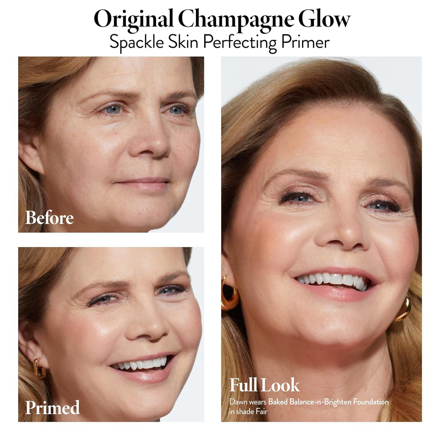 imageLAURA GELLER NEW YORK Everyday Routine Kit  Baked BalanceNBrighten Color Correcting Powder Foundation Medium  Retractable Angled Kabuki  Spackle Makeup Primer Champagne Glow 3 PC05 Golden Medium  Champagne Glow