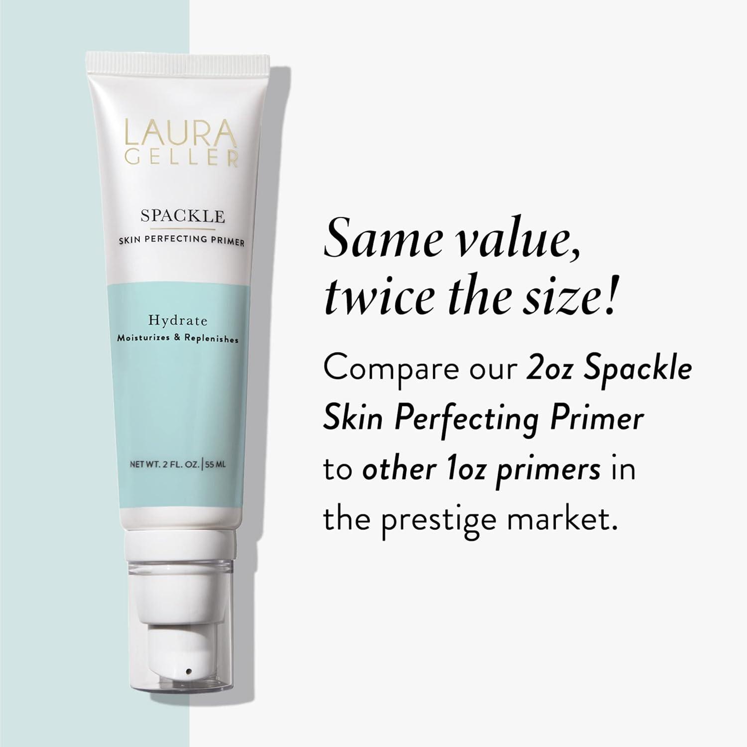 imageLAURA GELLER NEW YORK Face the Day Kit 3 PC  BalancenBrighten Foundation Toffee  Spackle Skin Perfecting Primer Hydrate  Airbrush Round Kabuki Brush