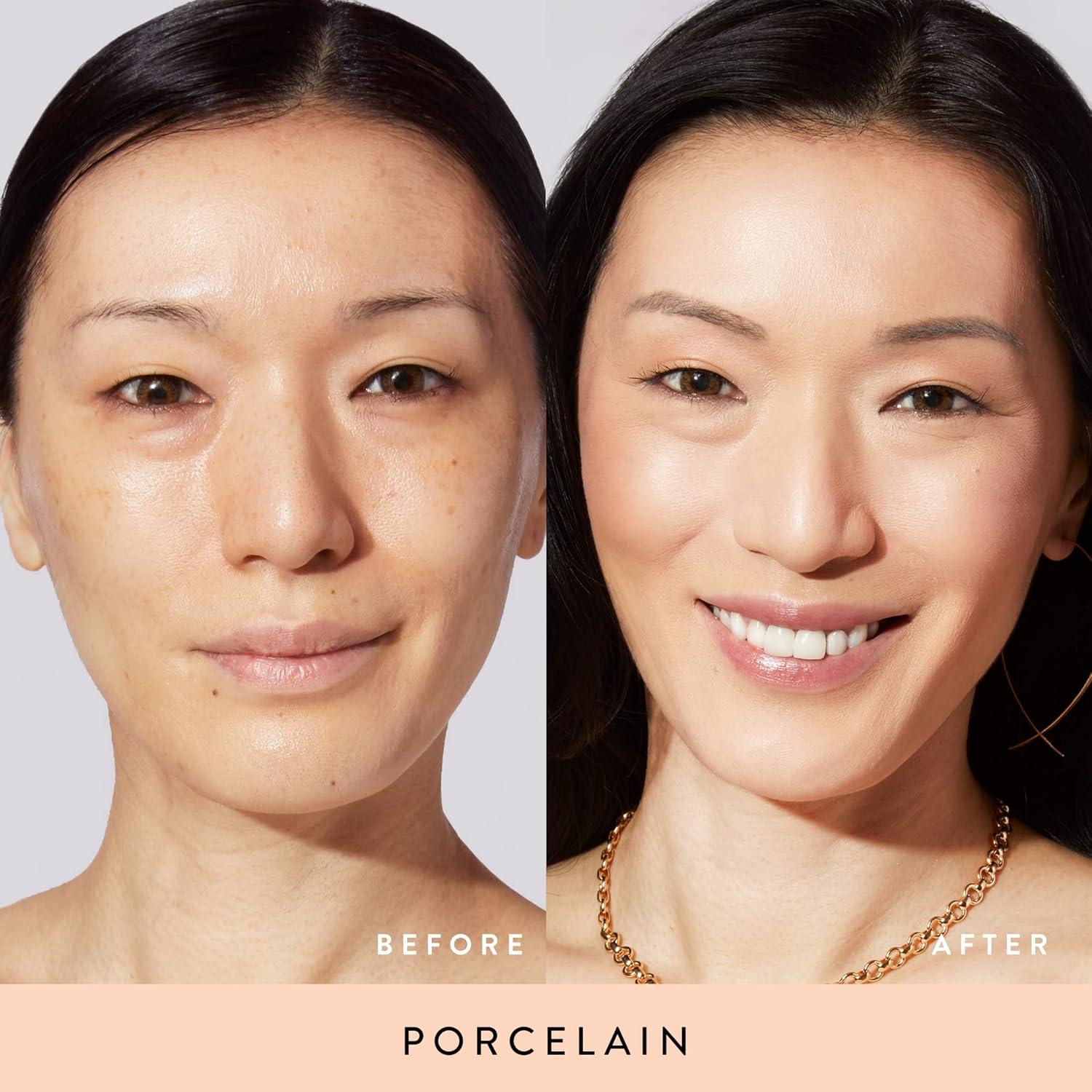 imageLAURA GELLER NEW YORK Get Glowing Kit 2pc Baked BalancenGlow Illuminating Powder Foundation Toffee  Airbrush Kabuki Makeup Brush01 Porcelain