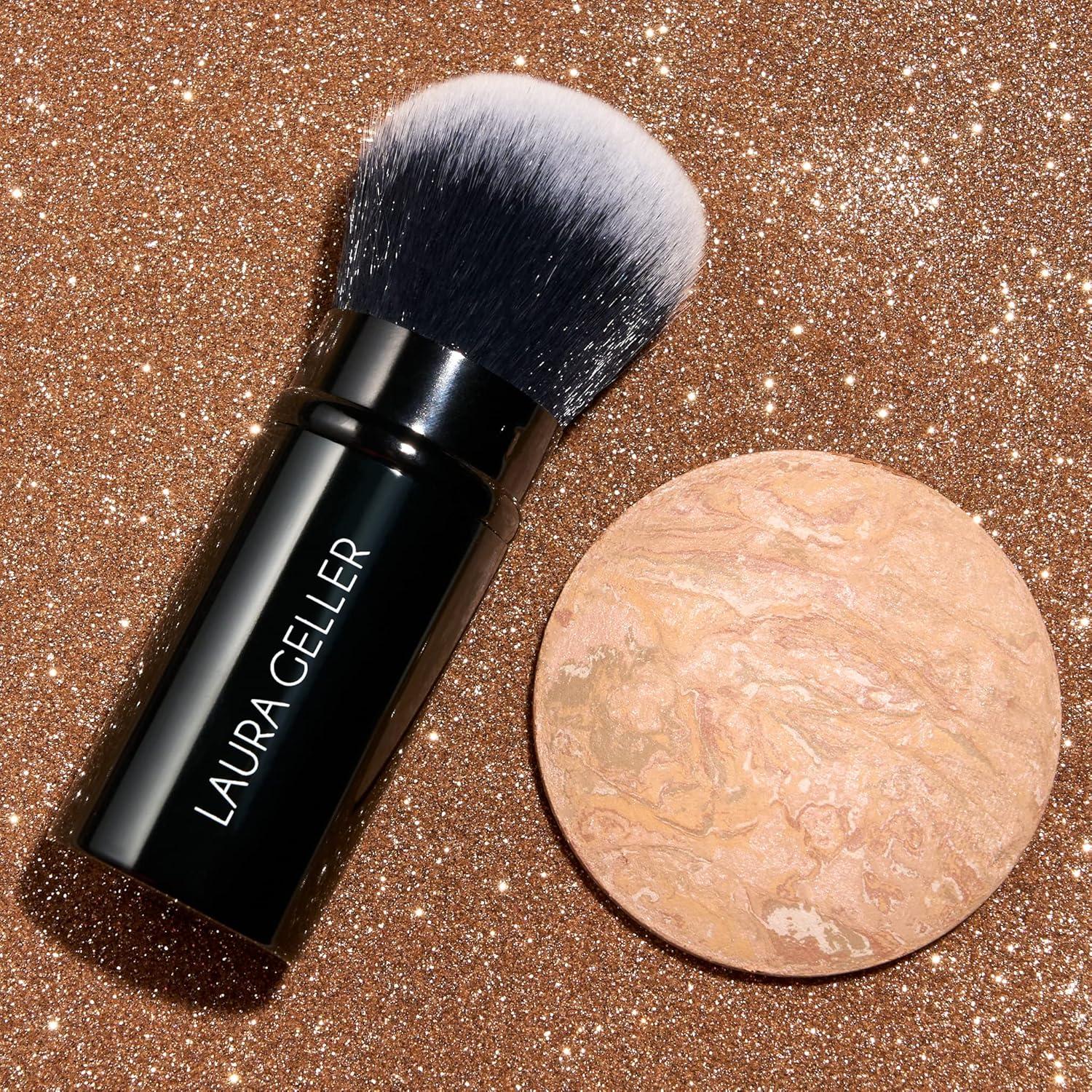 imageLAURA GELLER NEW YORK Get Glowing Kit 2pc Baked BalancenGlow Illuminating Powder Foundation Toffee  Airbrush Kabuki Makeup Brush09 Toffee