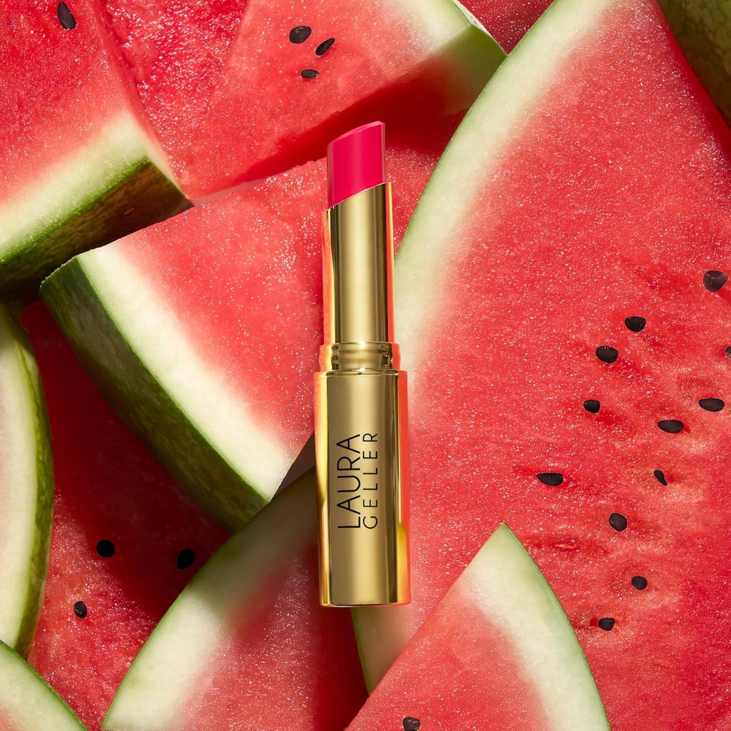 imageLAURA GELLER NEW YORK Jelly Balm Moisturizing Tinted Lip Balm  A Latte Love  Hydrating Vitamin E  SemiShine Finish09 Whatta Melon