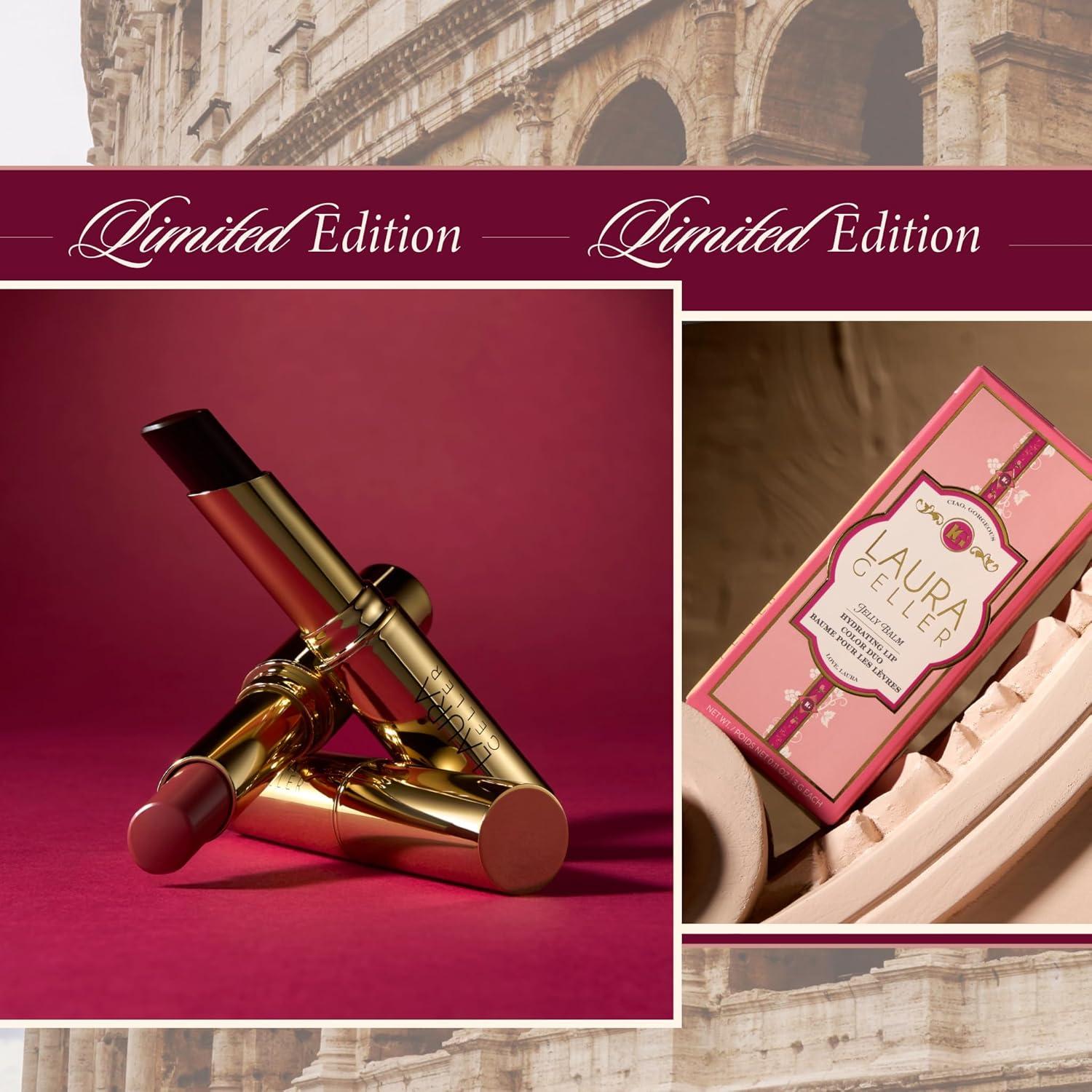 imageLAURA GELLER NEW YORK Jelly Balm Moisturizing Tinted Lip Balm  A Latte Love  Hydrating Vitamin E  SemiShine FinishVery Black Cherry  Sugar  Spice