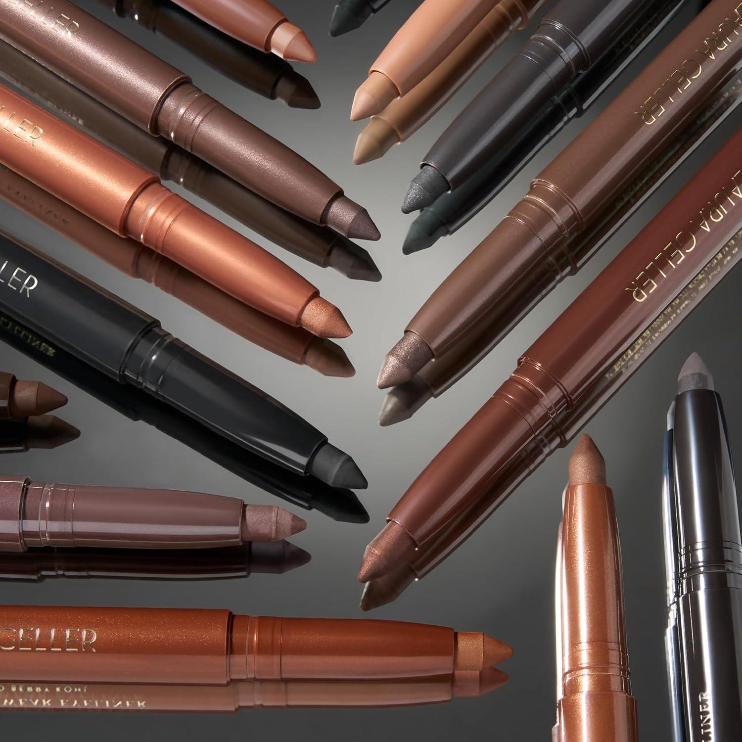 imageLAURA GELLER NEW YORK Kajal Longwear Kohl Eyeliner Pencil Duo  Deep Black ampamp Smoky Taupe  Caffeine and Vitamin E  Smooth ampamp Blendable Liner  BuiltIn SharpenerDark Brown  Smoky Amethyst