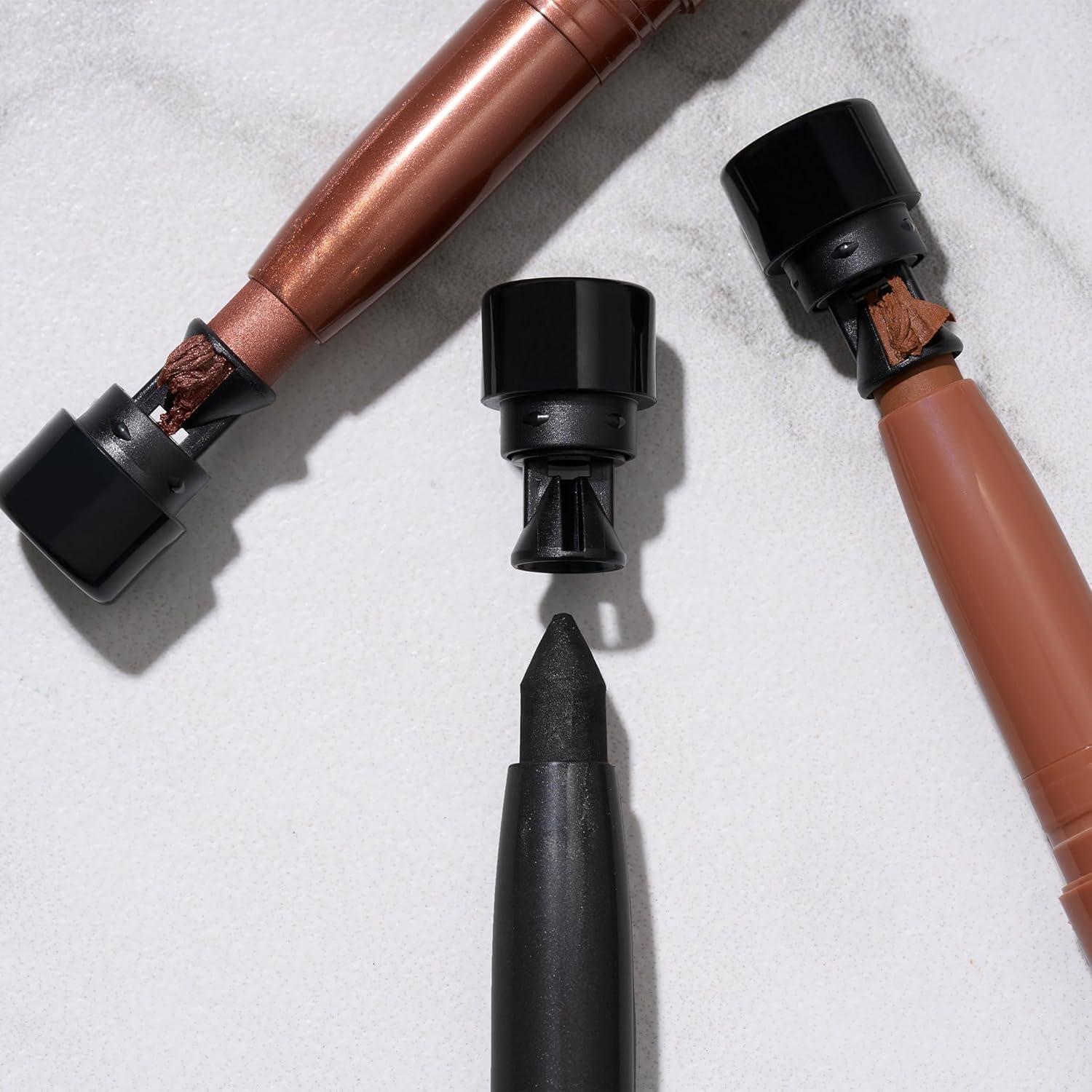 imageLAURA GELLER NEW YORK Kajal Longwear Kohl Eyeliner Pencil Duo  Deep Black ampamp Smoky Taupe  Caffeine and Vitamin E  Smooth ampamp Blendable Liner  BuiltIn Sharpener12 Smoky Plum Kohl