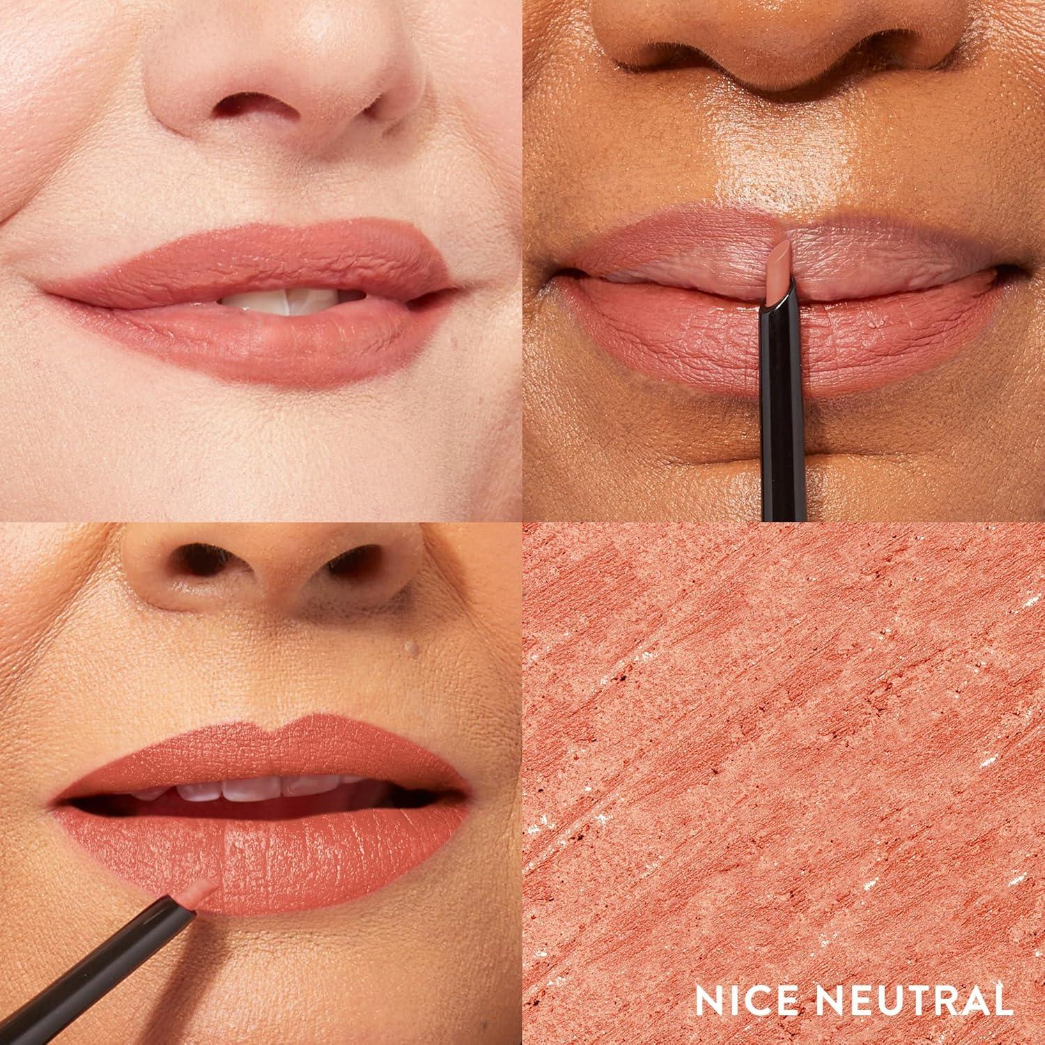 imageLAURA GELLER NEW YORK Modern Classic Lip Liner Luxurious Creamy Long Lasting Lip Liner Prevents Feathering and Fading Ritzy RedNice Neutral Liner