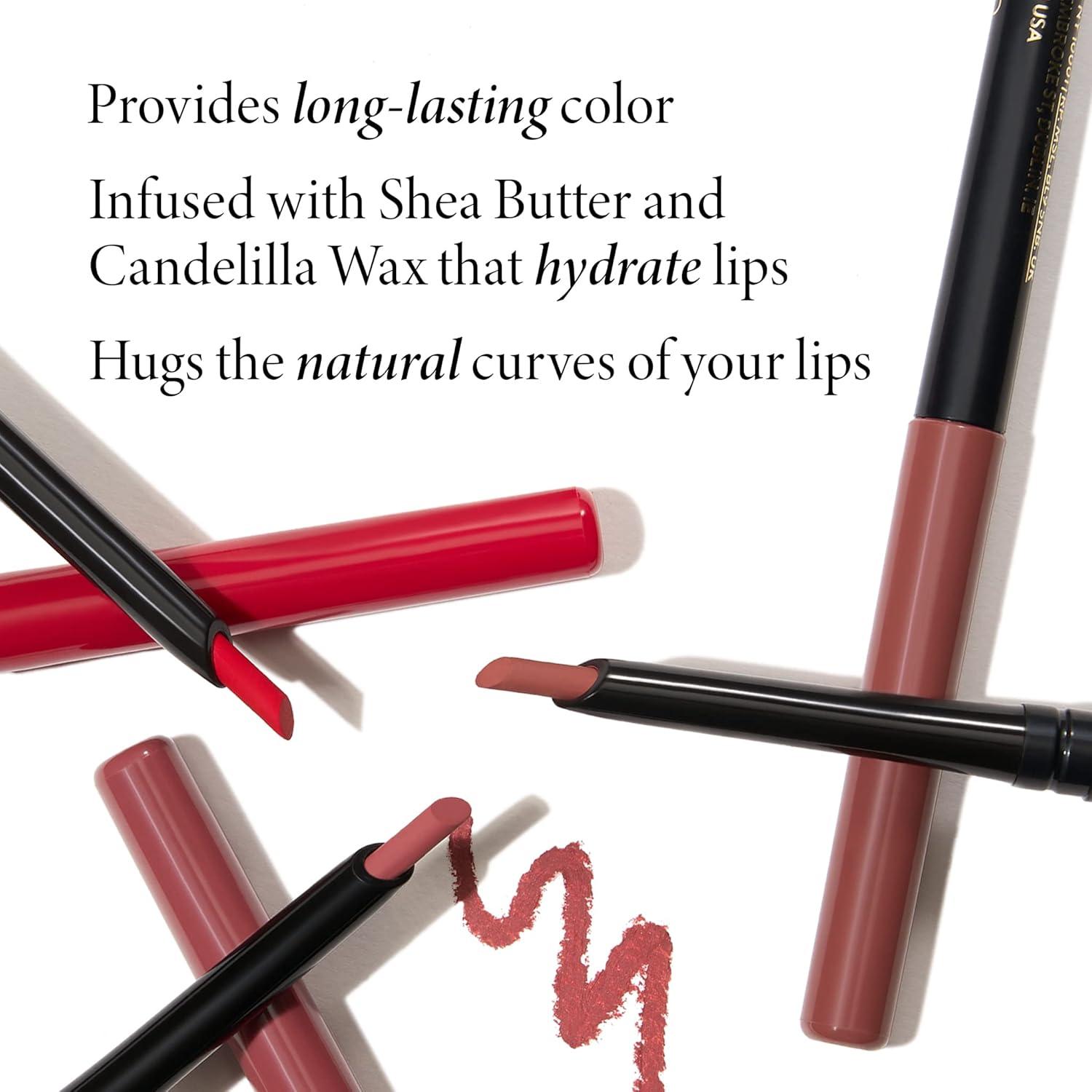 imageLAURA GELLER NEW YORK Modern Classic Lip Liner Luxurious Creamy Long Lasting Lip Liner Prevents Feathering and Fading Ritzy RedSassy Spice Liner