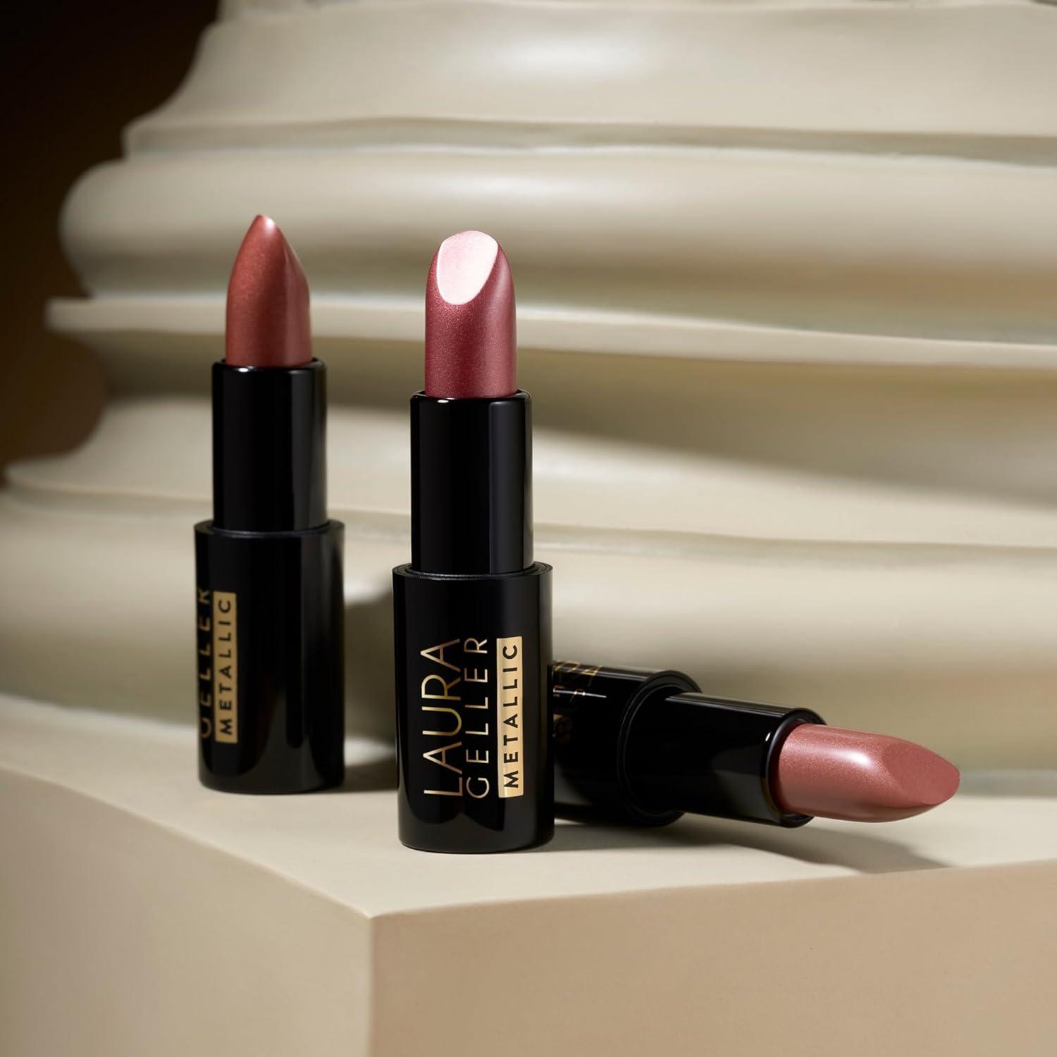 imageLAURA GELLER NEW YORK Modern Classic Lipstick  Pink Passion  UltraRich Color  Luxurious and Lightweight  Cream FinishSafari Blaze  Whimsical Wine  Nifty Neutral