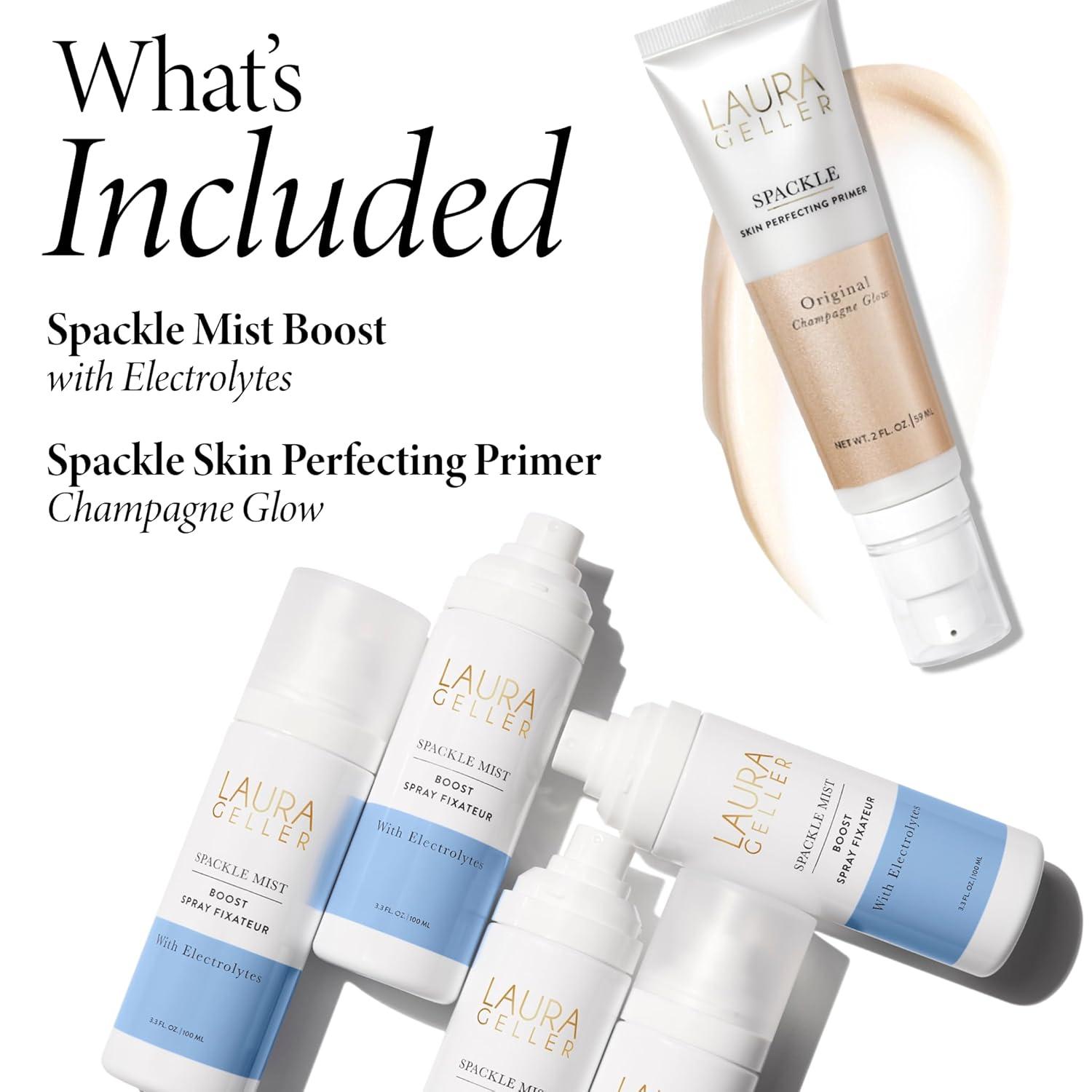 imageLAURA GELLER NEW YORK PrimenSet Duo Spackle Primer  Spackle Mist Boost Setting Spray with Electrolytes 01 Champagne Glow  Electrolytes 50 Fl Oz01 Champagne Glow  Electrolytes
