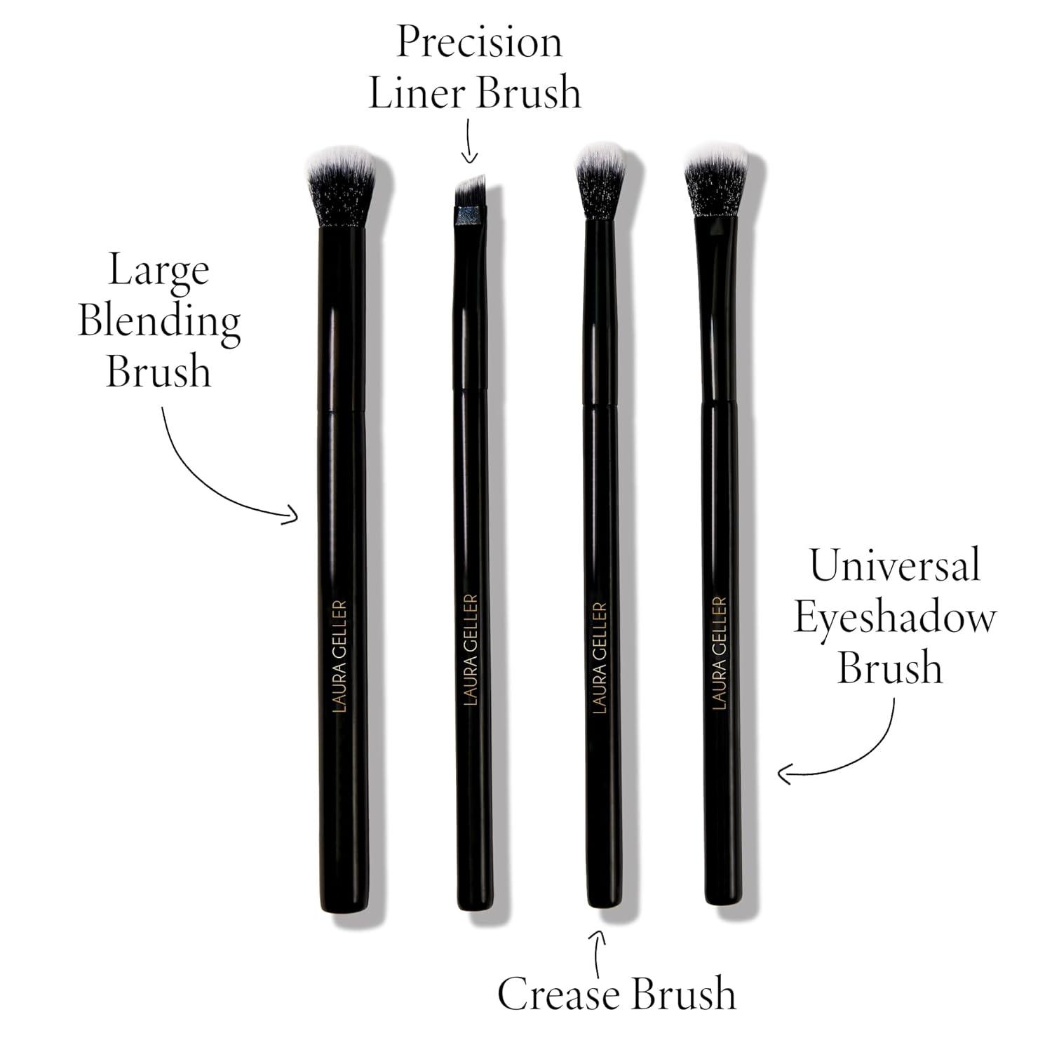 imageLAURA GELLER NEW YORK Retractable Black Kabuki Brush for Liquid Cream and Powder Face Makeup With Aluminum Handle03 Shadow Skills Brush Set