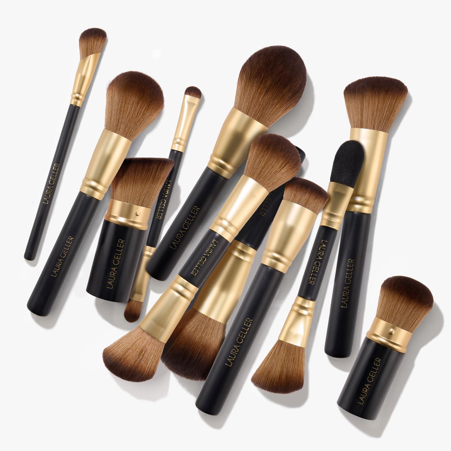imageLAURA GELLER NEW YORK Retractable Black Kabuki Brush for Liquid Cream and Powder Face Makeup With Aluminum Handle05 Full Face Brush Set 5pc