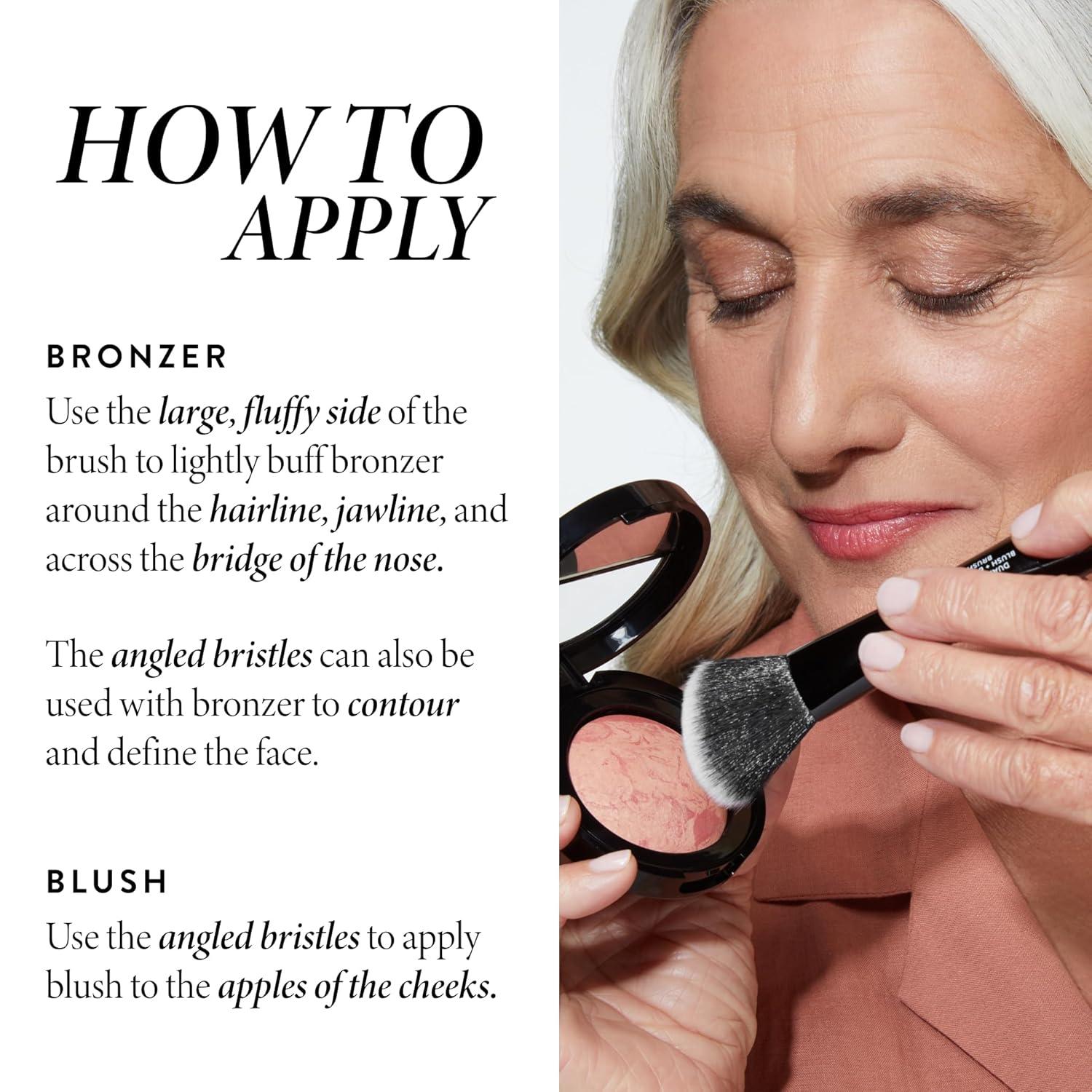 imageLAURA GELLER NEW YORK Retractable Black Kabuki Brush for Liquid Cream and Powder Face Makeup With Aluminum Handle09 DualEnded Blush  Bronzer Brush