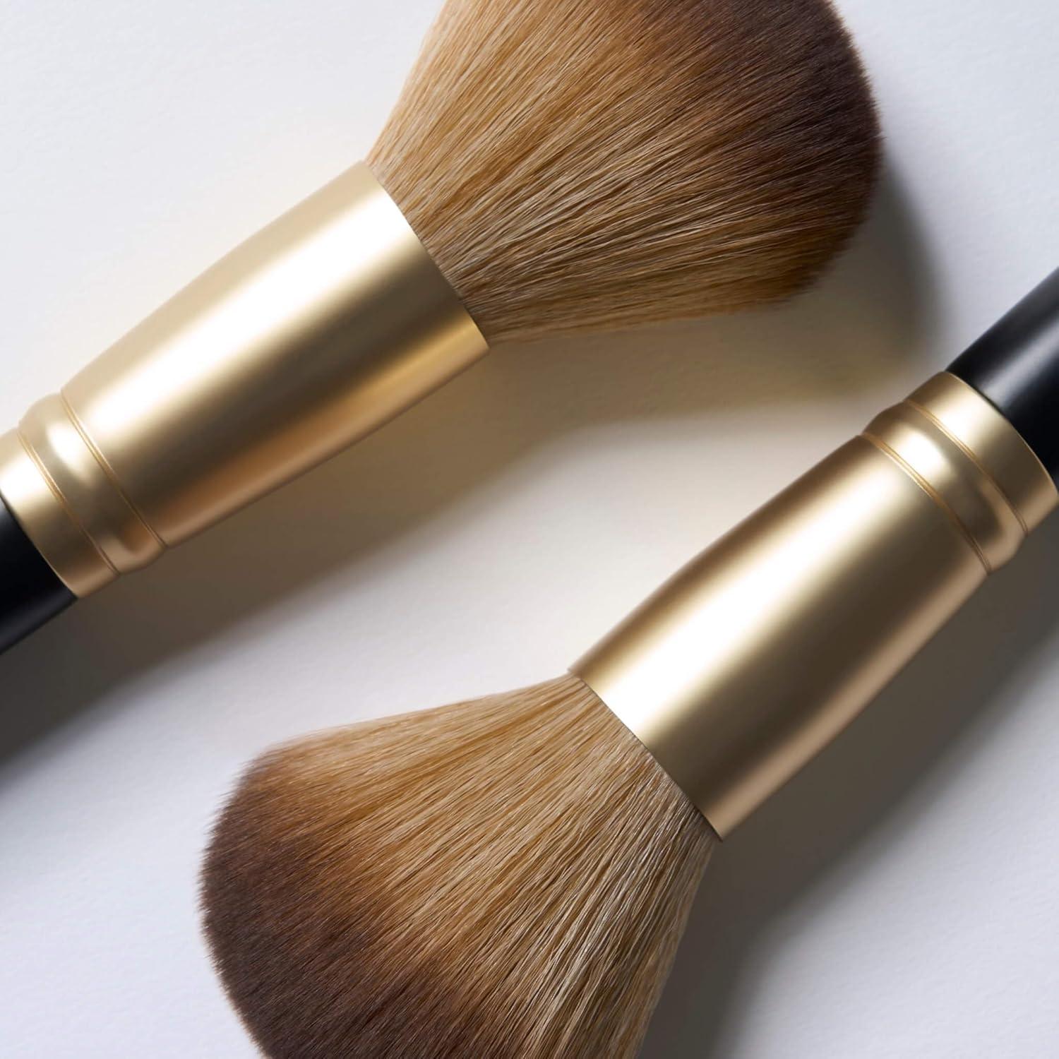 imageLAURA GELLER NEW YORK Retractable Black Kabuki Brush for Liquid Cream and Powder Face Makeup With Aluminum Handle11 Setting Powder Brush