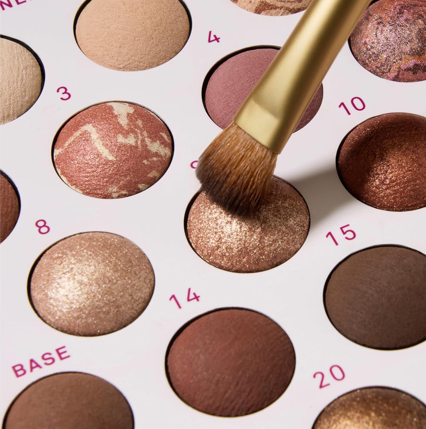 imageLAURA GELLER NEW YORK Retractable Black Kabuki Brush for Liquid Cream and Powder Face Makeup With Aluminum Handle15 AllOver Eyeshadow Brush