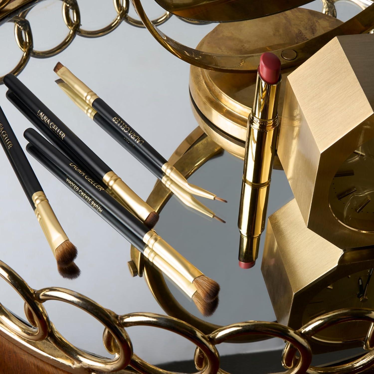 imageLAURA GELLER NEW YORK Retractable Black Kabuki Brush for Liquid Cream and Powder Face Makeup With Aluminum Handle18 Eyeshadow Brushes 4 Pack