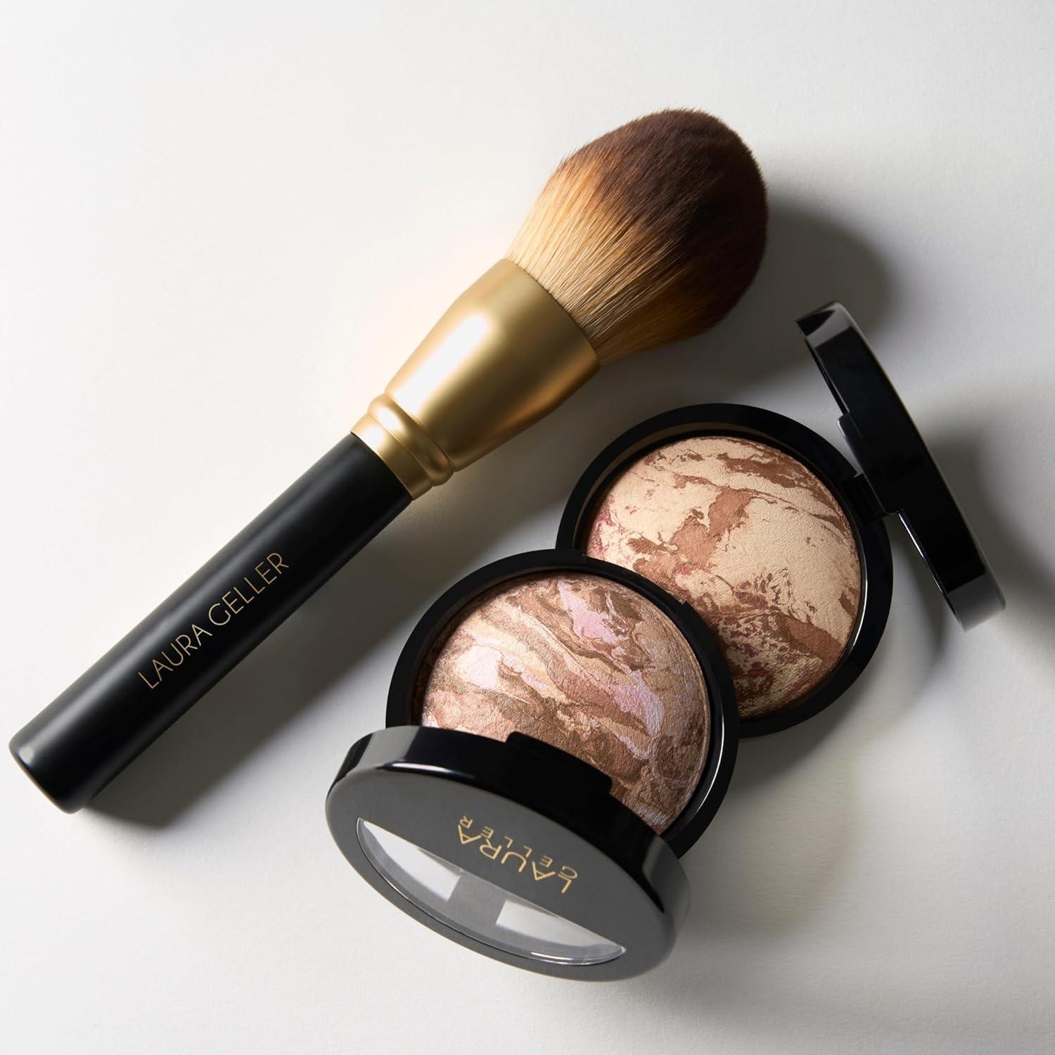 imageLAURA GELLER NEW YORK Retractable Black Kabuki Brush for Liquid Cream and Powder Face Makeup With Aluminum HandleClassic Bronzer Brush