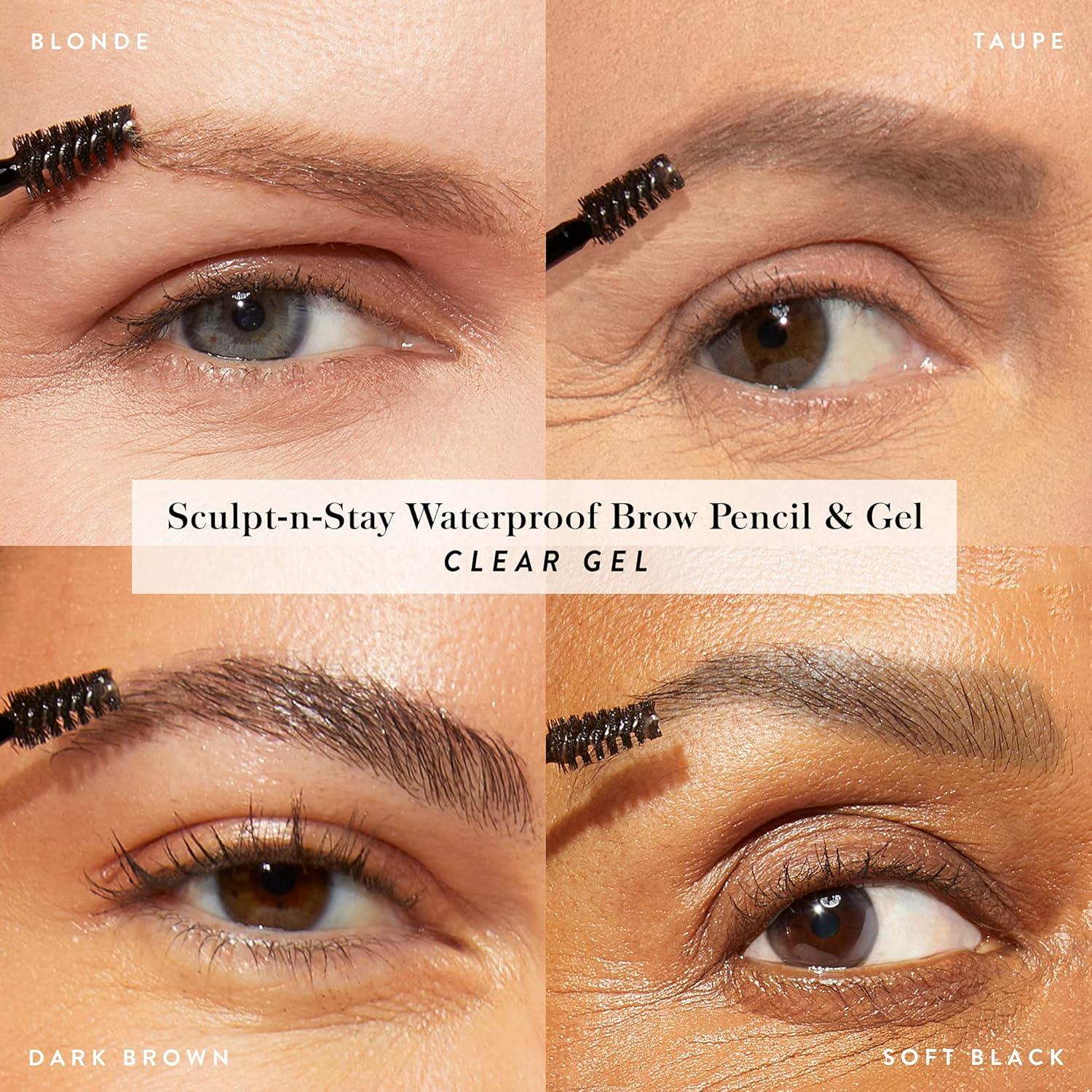 imageLAURA GELLER NEW YORK SculptnStay Clear Brow Gel  Eyebrow Setting Gel  Shapes and Sculpts  NonSticky FormulaSoft Black