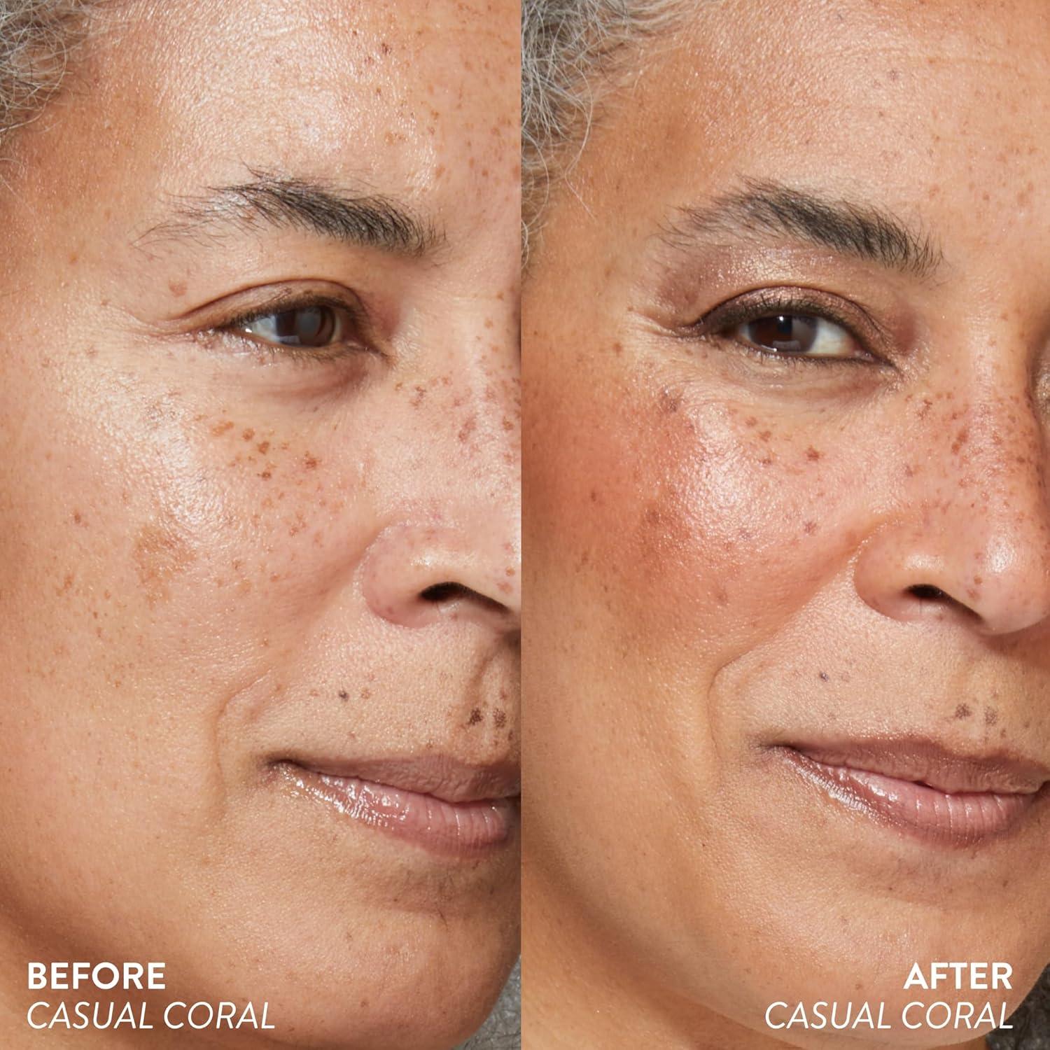 imageLAURA GELLER NEW YORK Serum Blush Tint Lightweight Liquid Blush for Cheeks Weightless Watercolor Sheer Finish Practical Pink08 Casual Coral