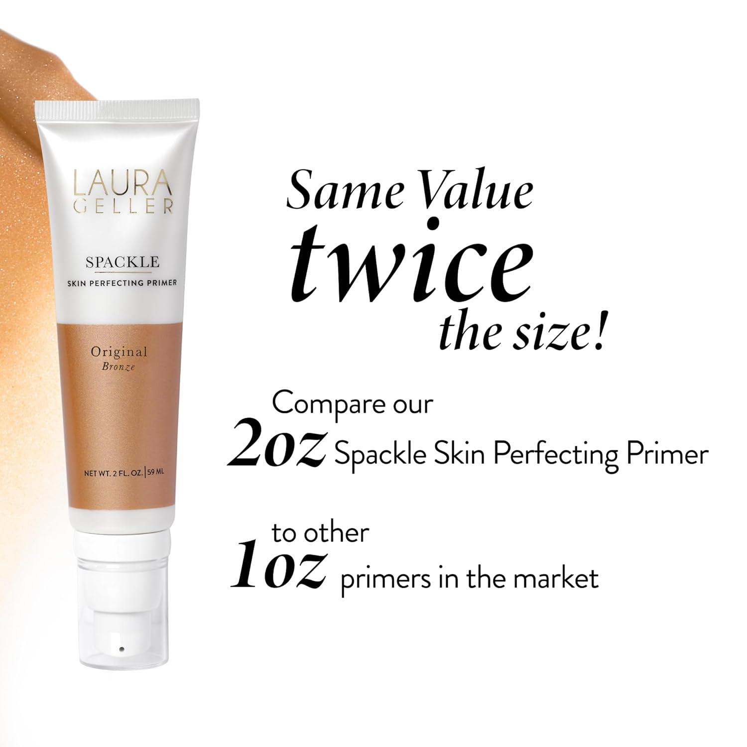 imageLAURA GELLER NEW YORK Spackle Primer  Bronze  SuperSize 2 Fl Oz  Hyaluronic Acid Makeup Primer for Mature Skin03 Bronze Glow