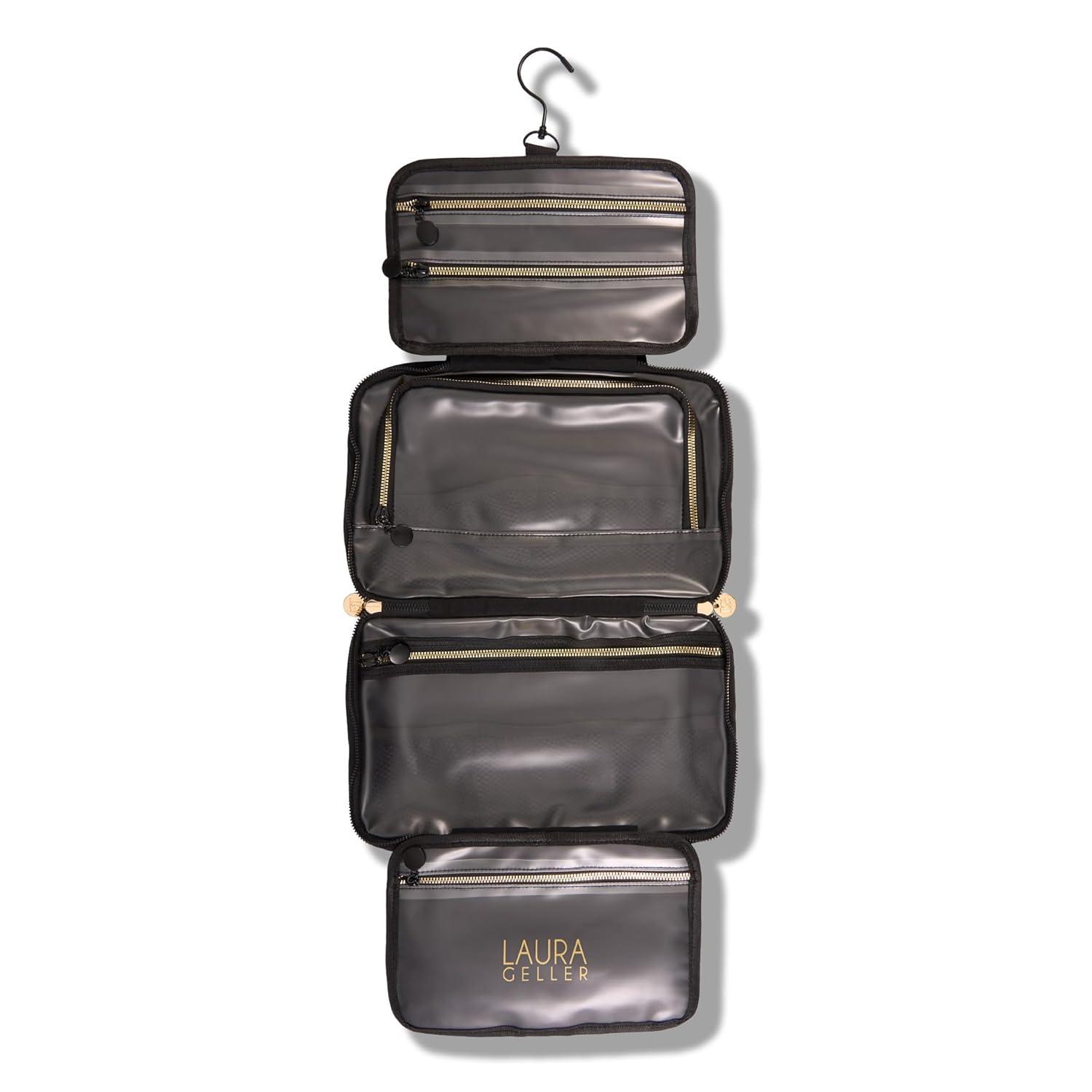 imageLAURA GELLER NEW YORK The Best of the Best Baked Face Palette and Quilted Folding Travel Makeup Bag Black