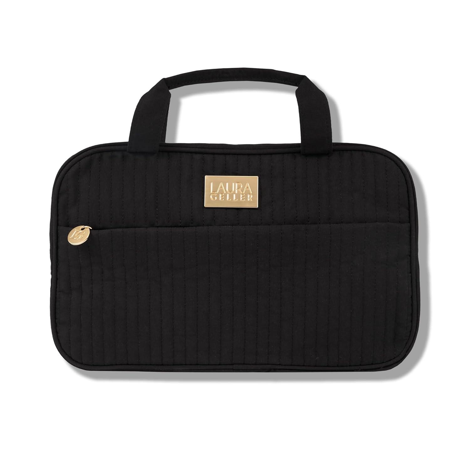 imageLAURA GELLER NEW YORK The Best of the Best Baked Face Palette and Quilted Folding Travel Makeup Bag Black